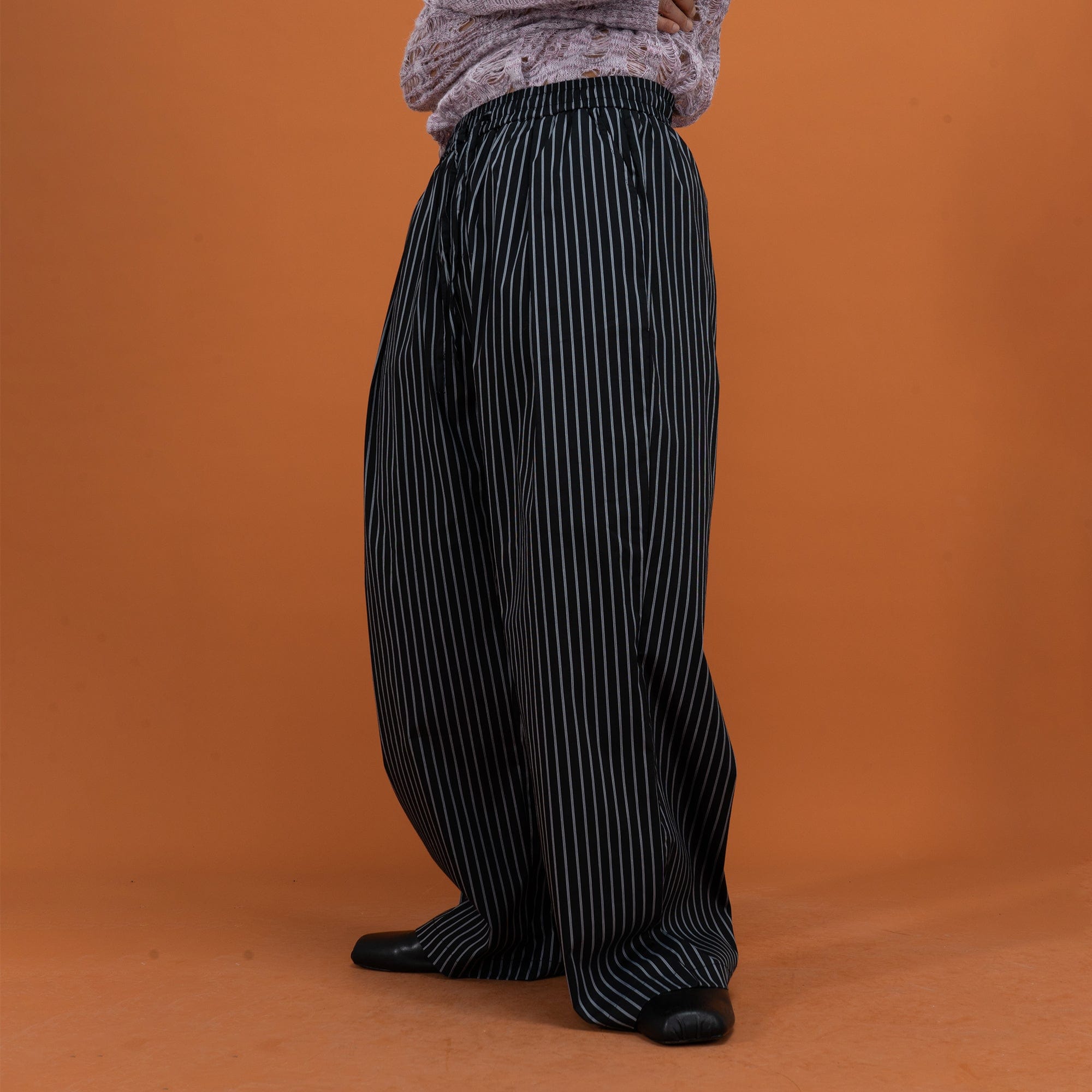 CLP Classic Striped Drawstring Wide-Leg Pants