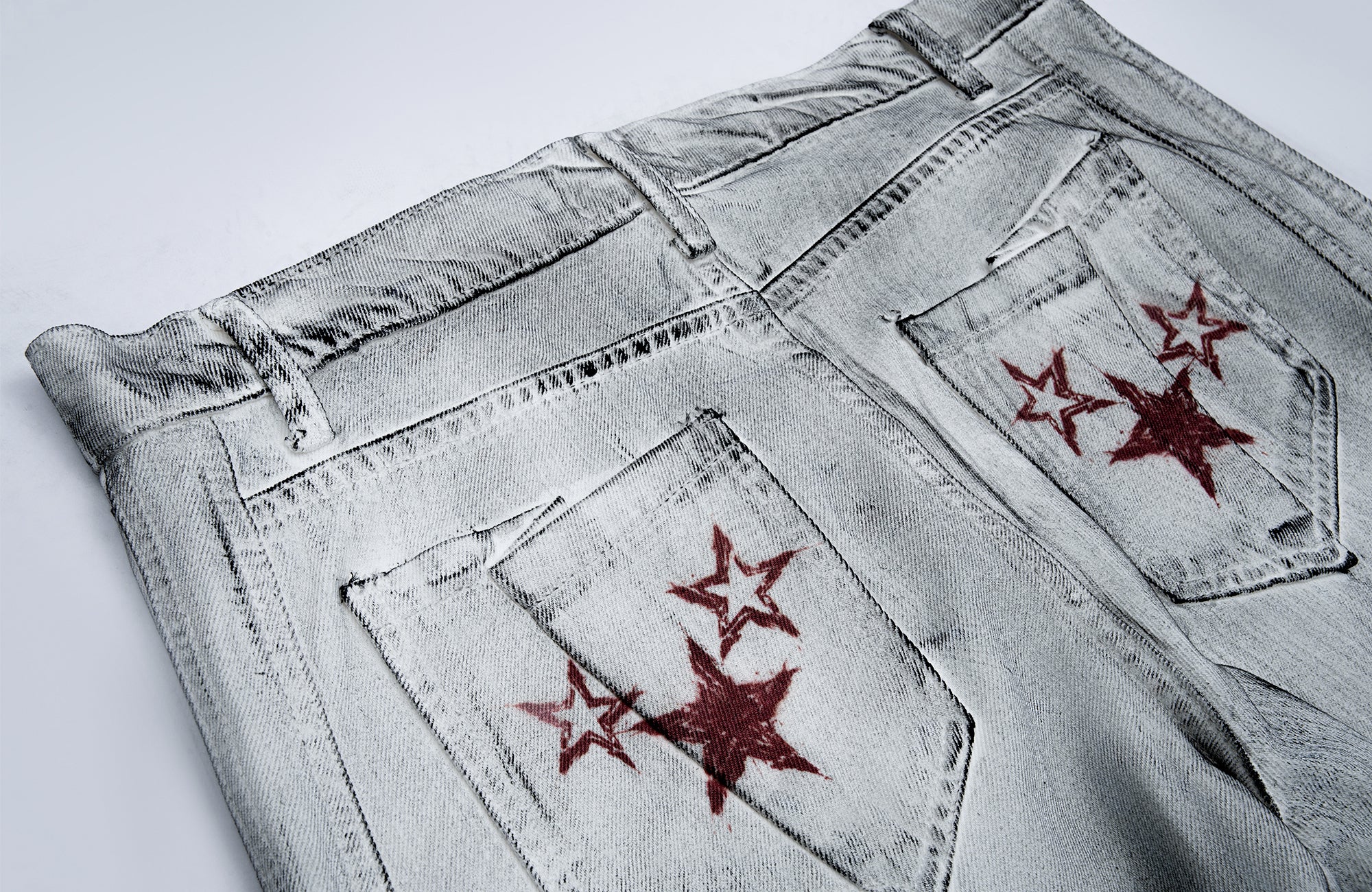 MOGONGSHE Dusty Washed Baggy Jeans