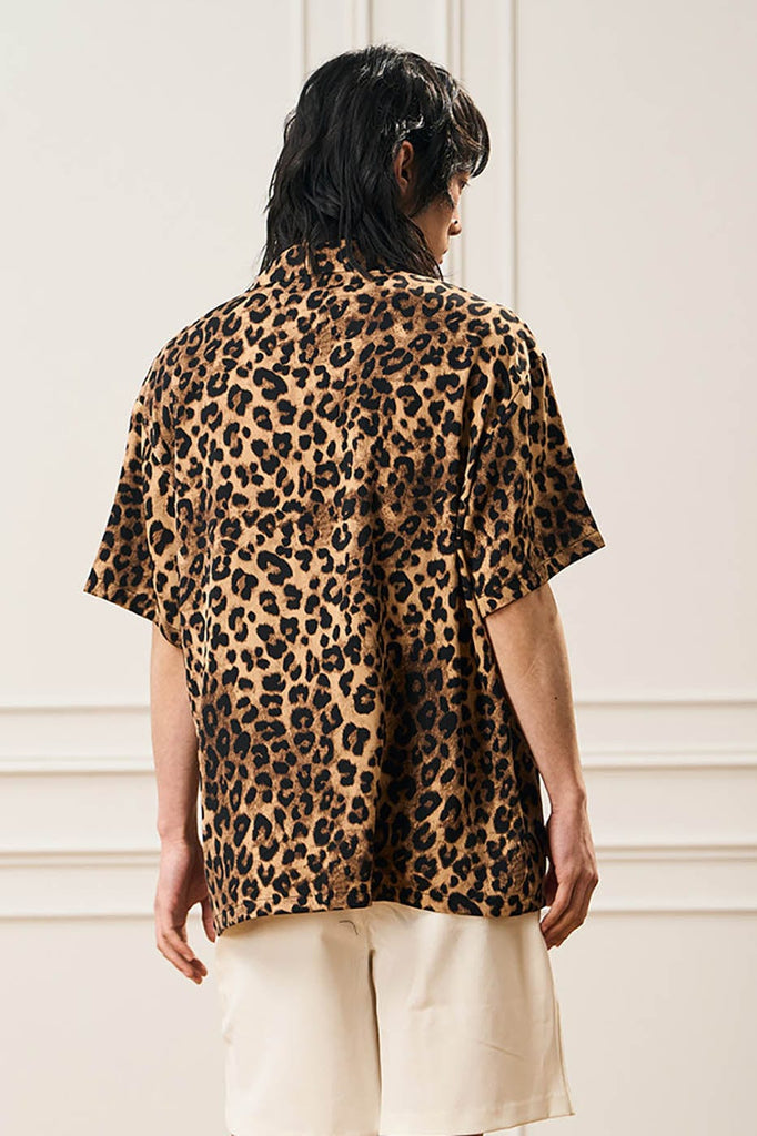 EPIC POETRY Leopard Cuban Half Shirt, premium urban and streetwear designers apparel on PROJECTISR.com, EPIC POETRY