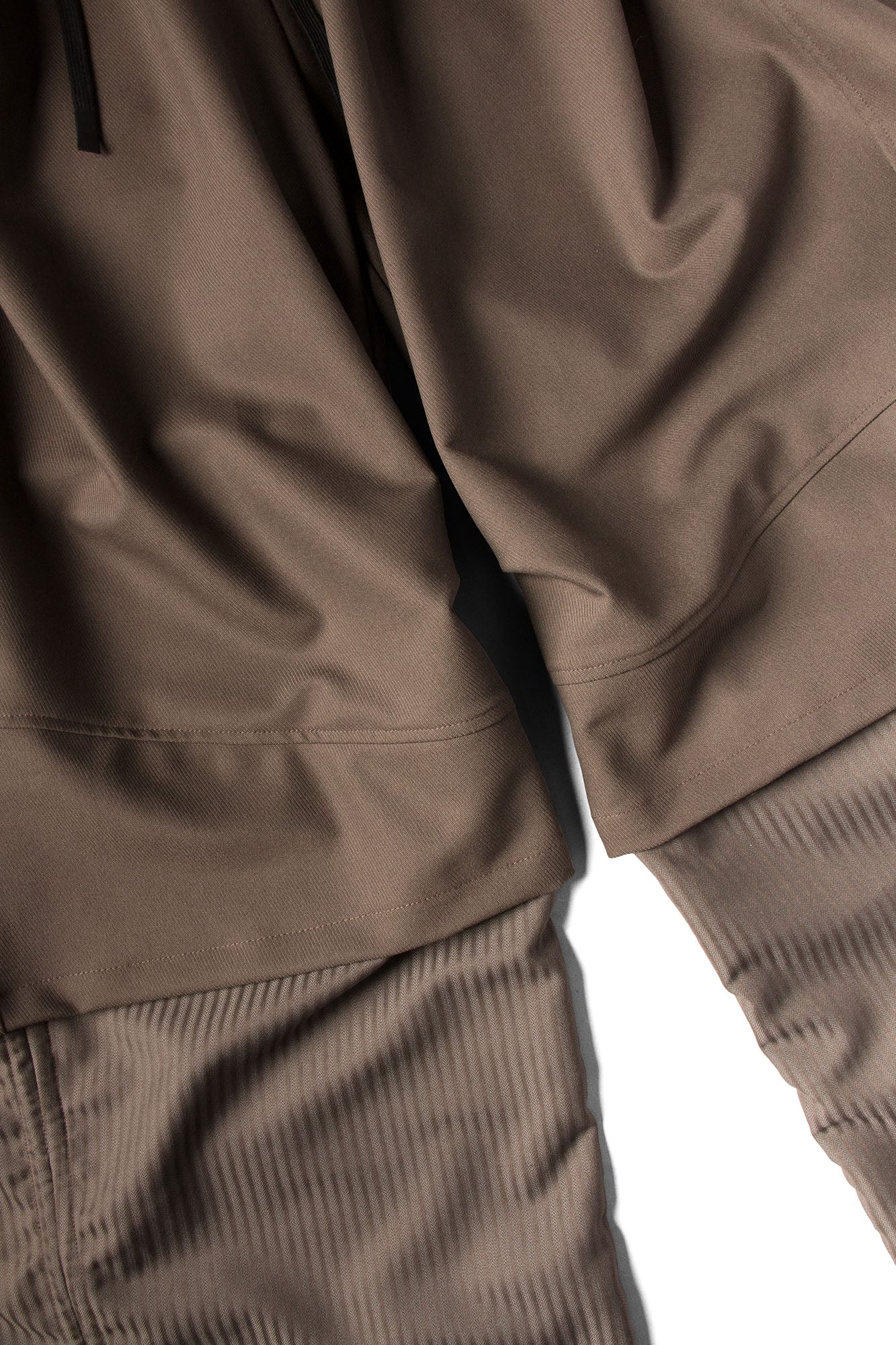 RELABEL Faux Layered Oversized Pants Brown
