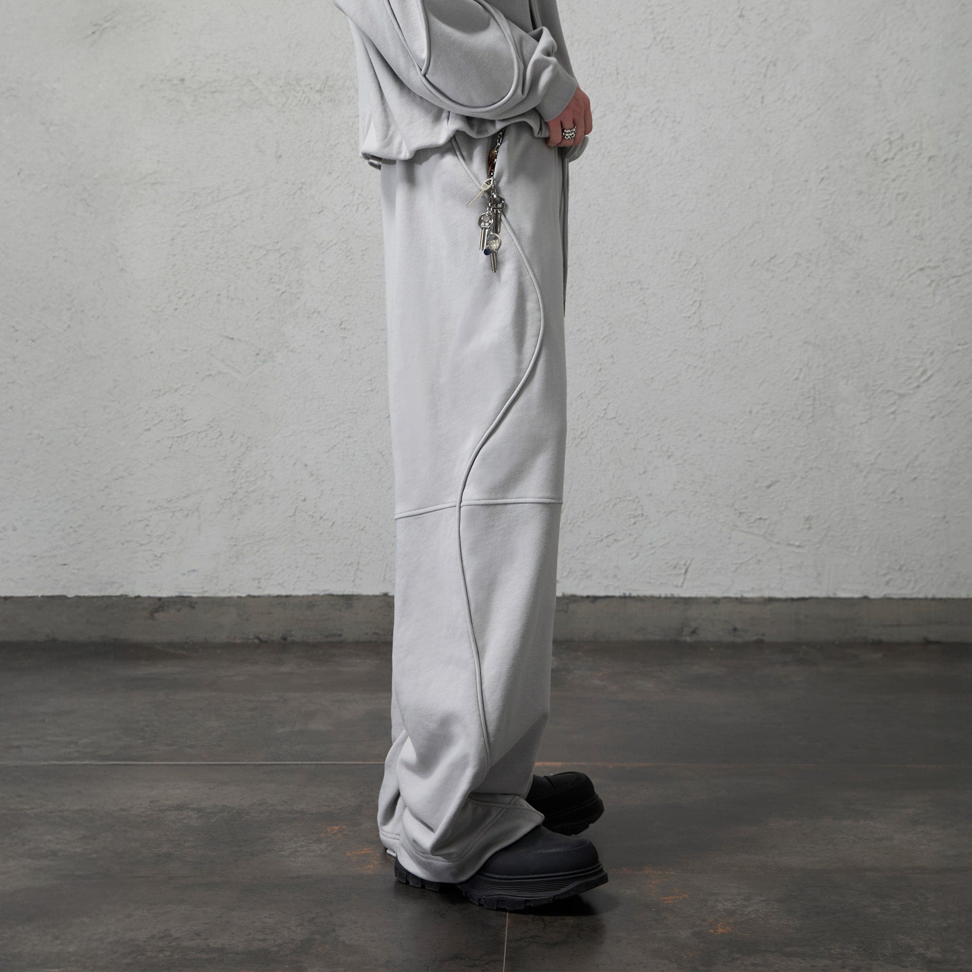 ORGANIC EMOTION Structured Panelled Oversized Sweatpants, premium urban and streetwear designers apparel on PROJECTISR.com, ORGANIC EMOTION