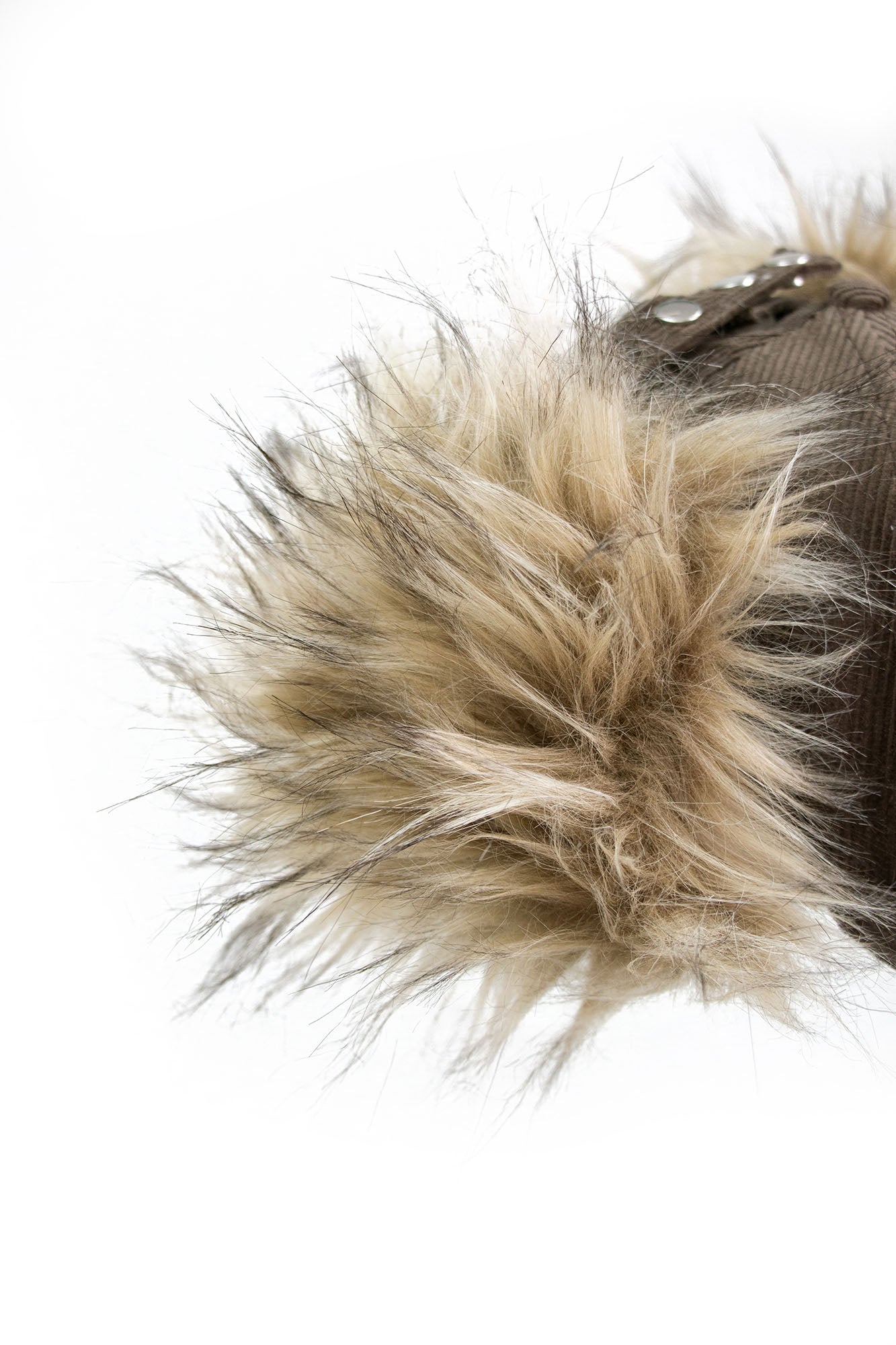 RELABEL Faux-Fur Earflaps Corduroy Cap