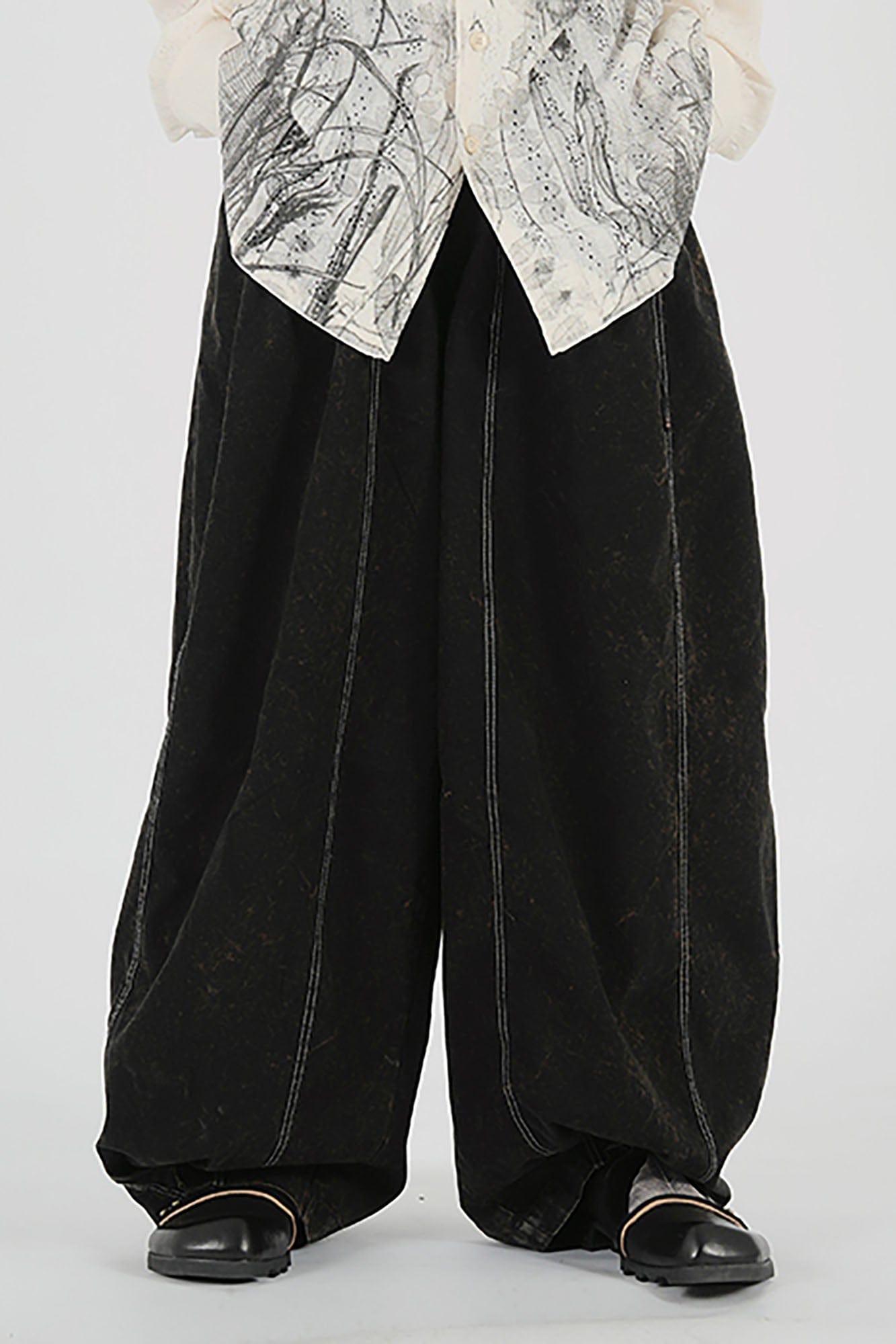 REWRITE×NO SENSE Leaf Cowhide Velcro Loafers, premium urban and streetwear designers apparel on PROJECTISR.com, REWRITE