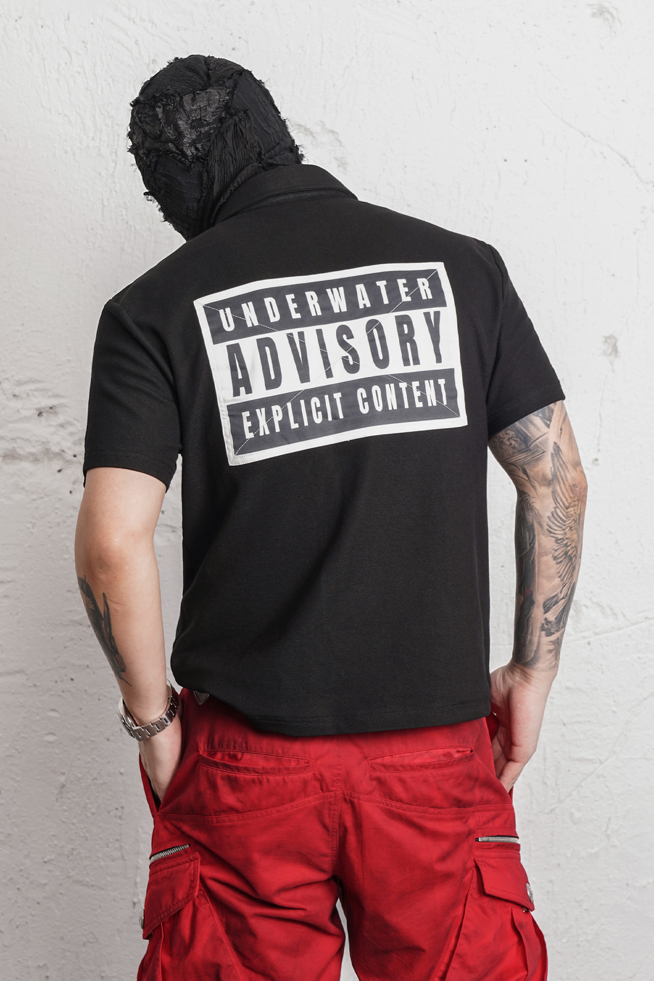 UNDERWATER Lucifer Embroidered Polo Shirt, premium urban and streetwear designers apparel on PROJECTISR.com, UNDERWATER