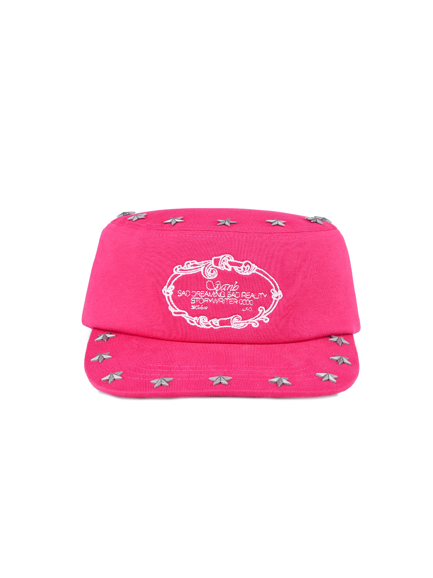 SANB Star-Studded Embroidered Pillbox Cap