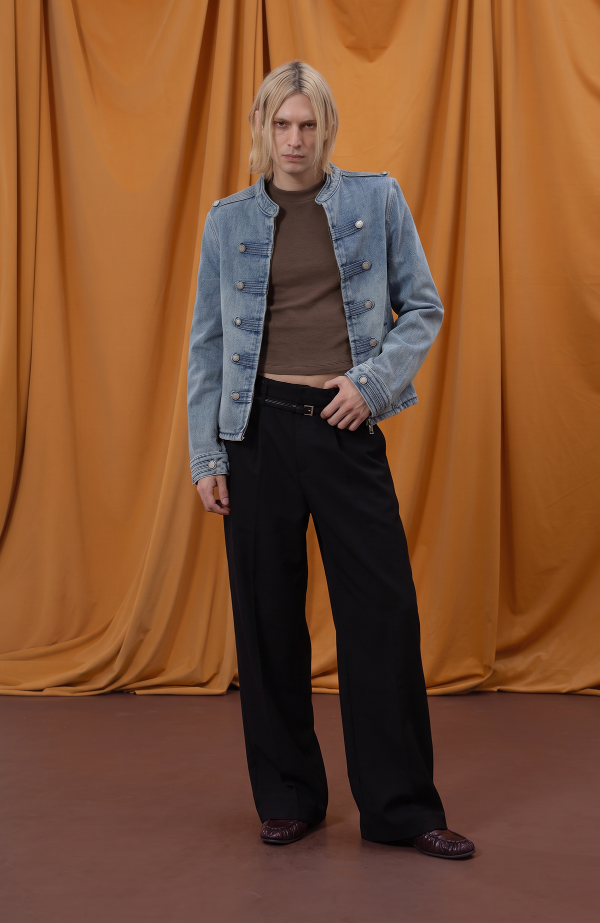 CLP Retro Washed Napoleon-Clasp Denim Jacket