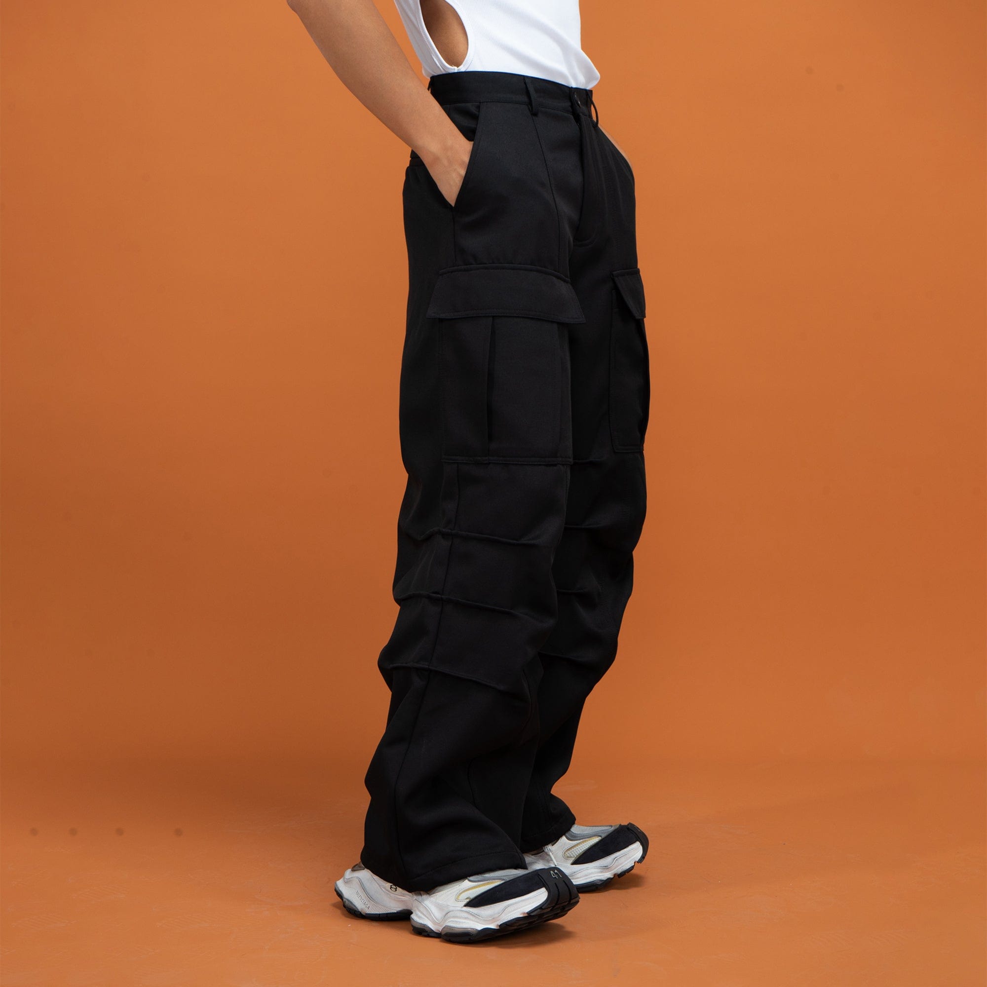 CLP Big-Pocket Crinkled Cargo Pants