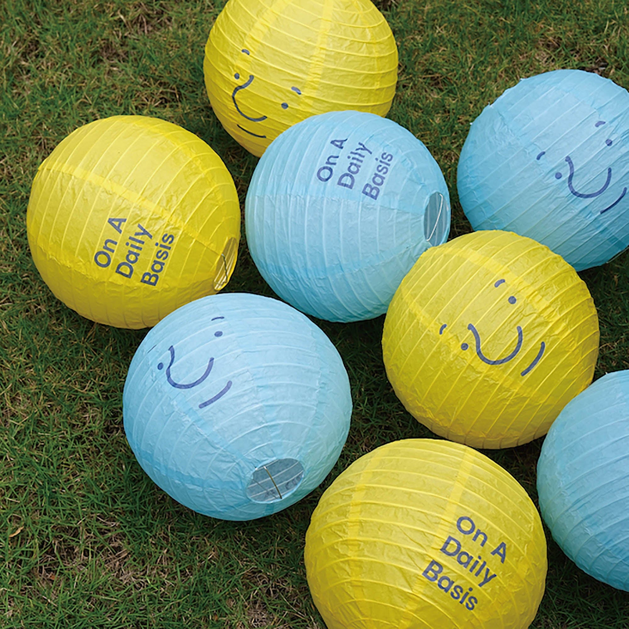 ONADAILYBASIS Smiley Paper Lantern Set