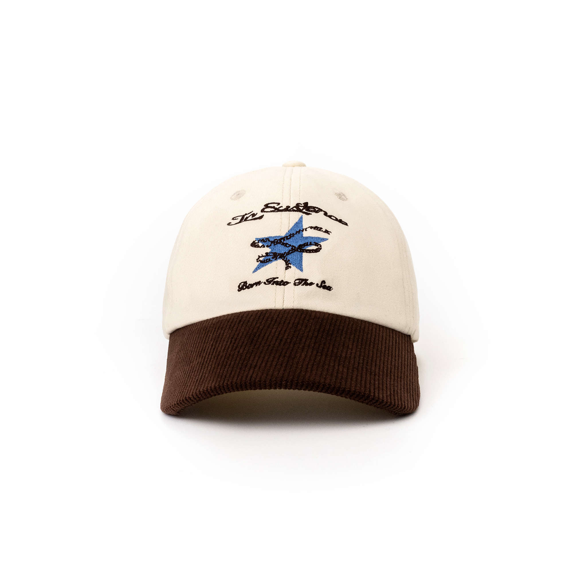 IN EXISTENCE Embroidered Star Corduroy-Brim Baseball Cap