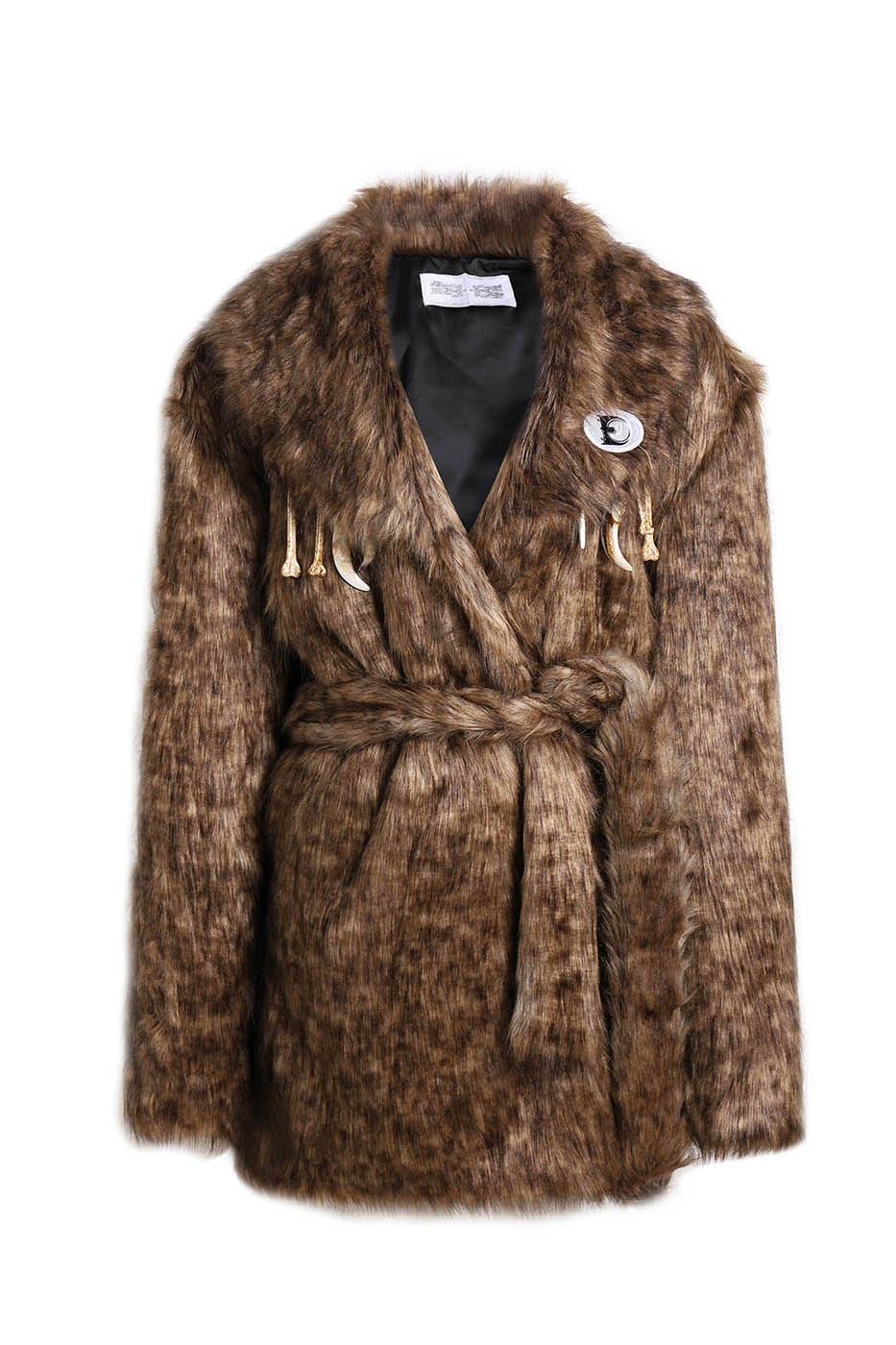 EMBRYO Faux Fur Bone Coat, premium urban and streetwear designers apparel on PROJECTISR.com, EMBRYO