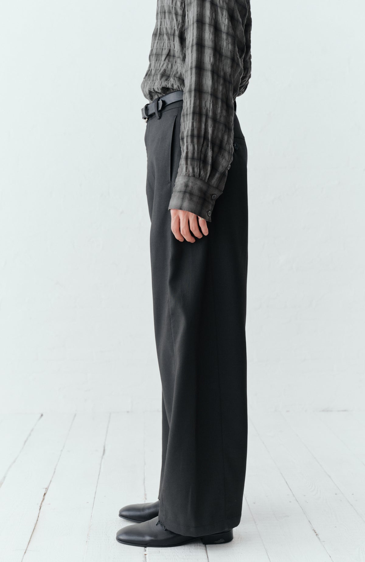 GRAINMUSTARD Double Pleat High-Waist Trousers