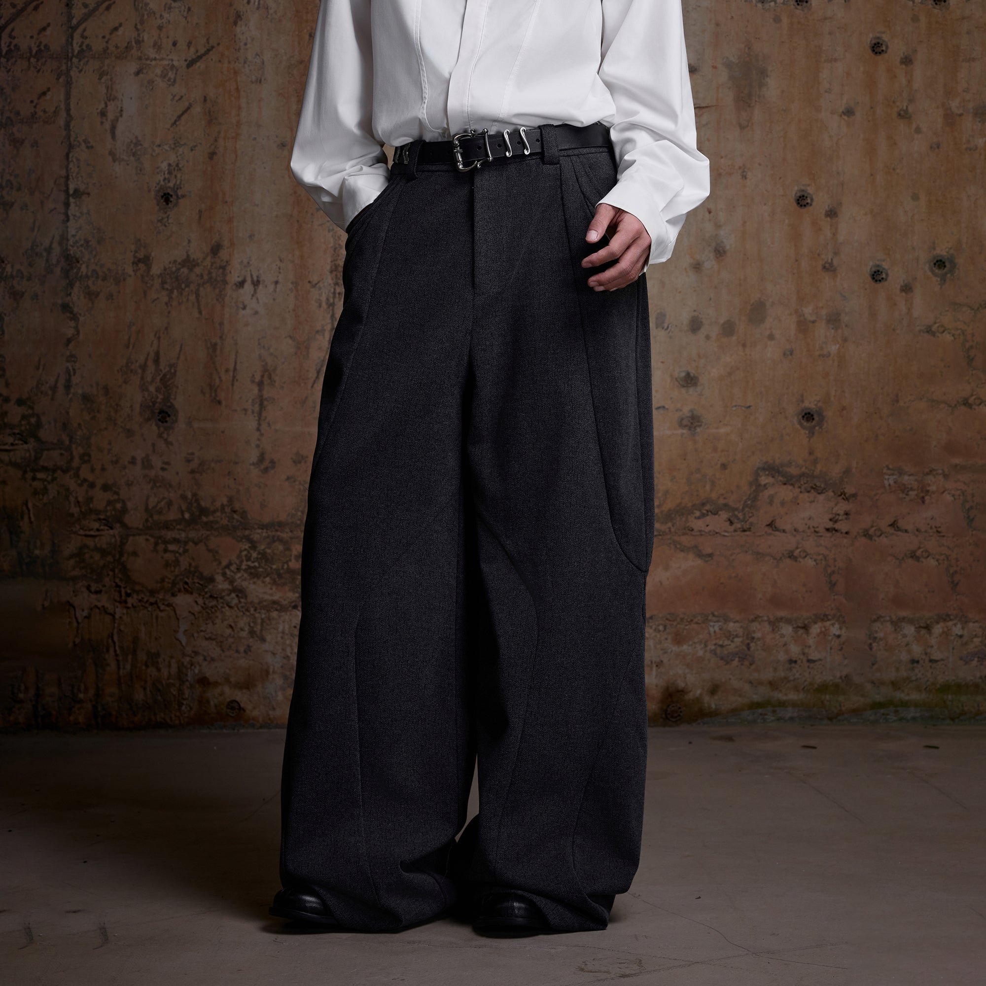 2000RSK Deconstructed Wide-Leg Trousers