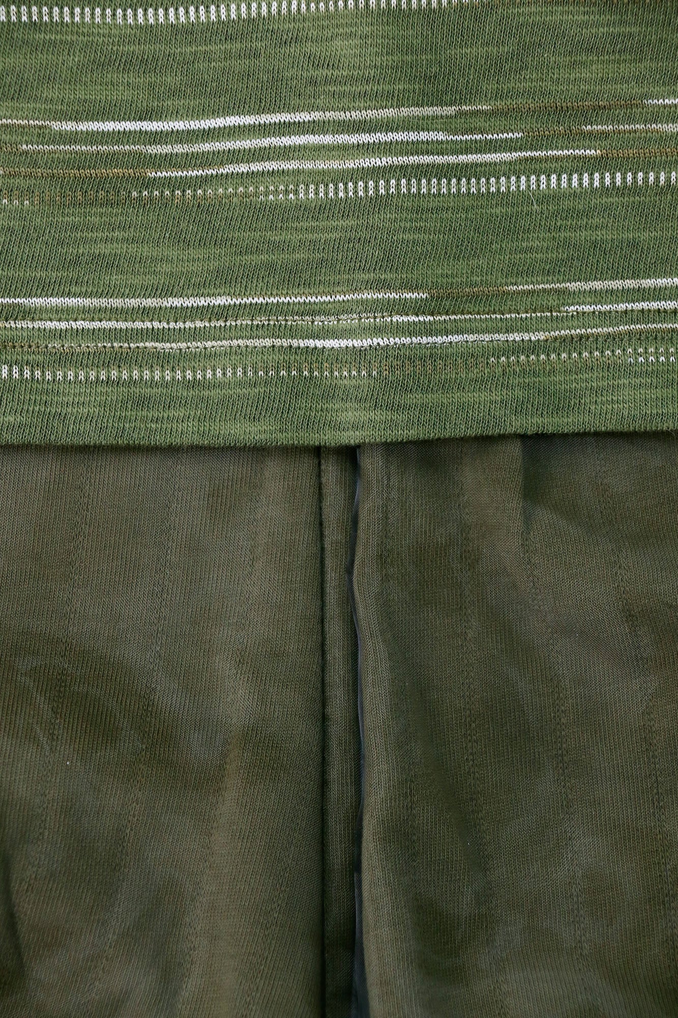 RELABEL Detachable Striped Drape Ruched Oversized Shorts Green, premium urban and streetwear designers apparel on PROJECTISR.com, RELABEL