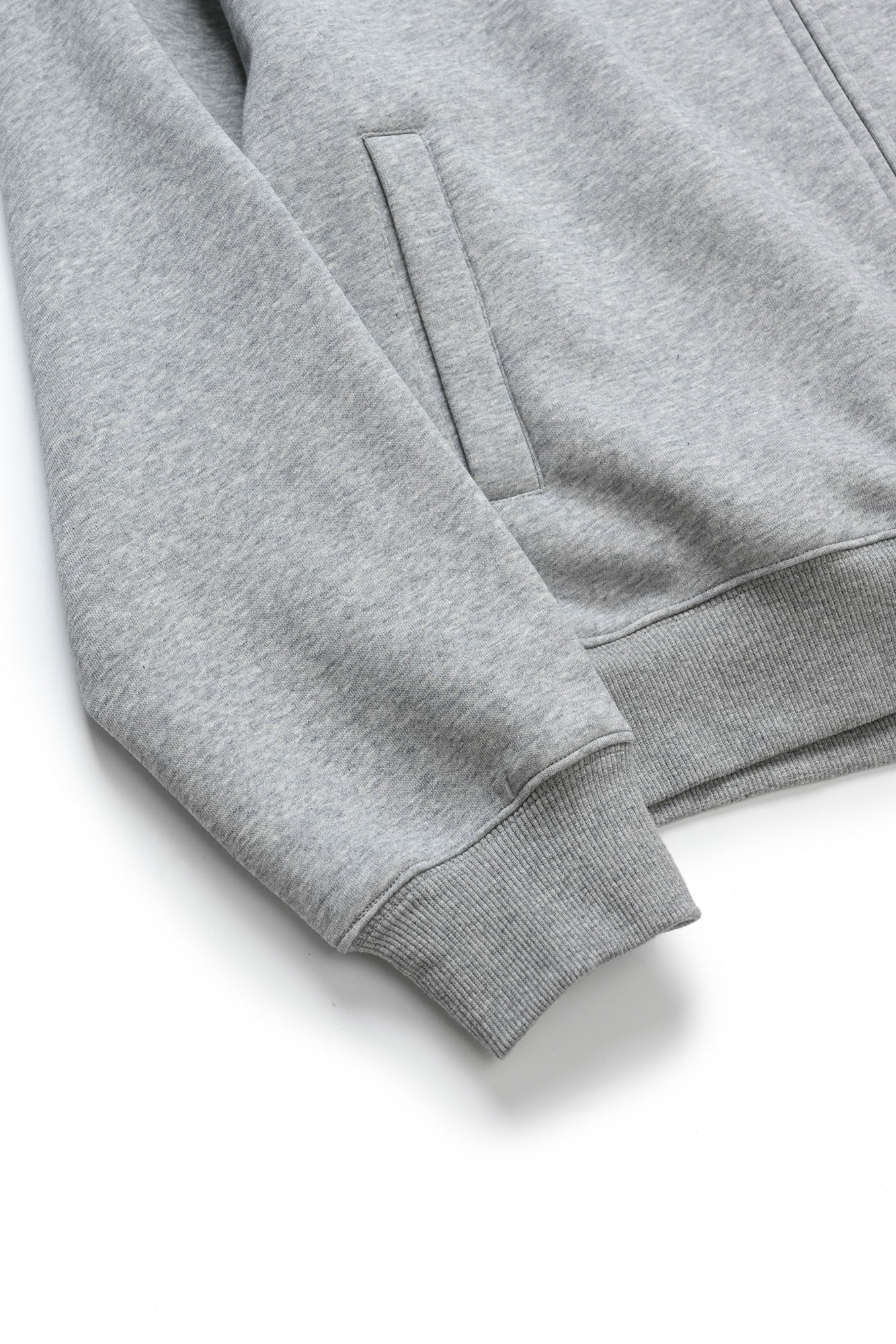 OKAYTHXBYE Essential Sherpa-Lined Boxy Zip Hoodie