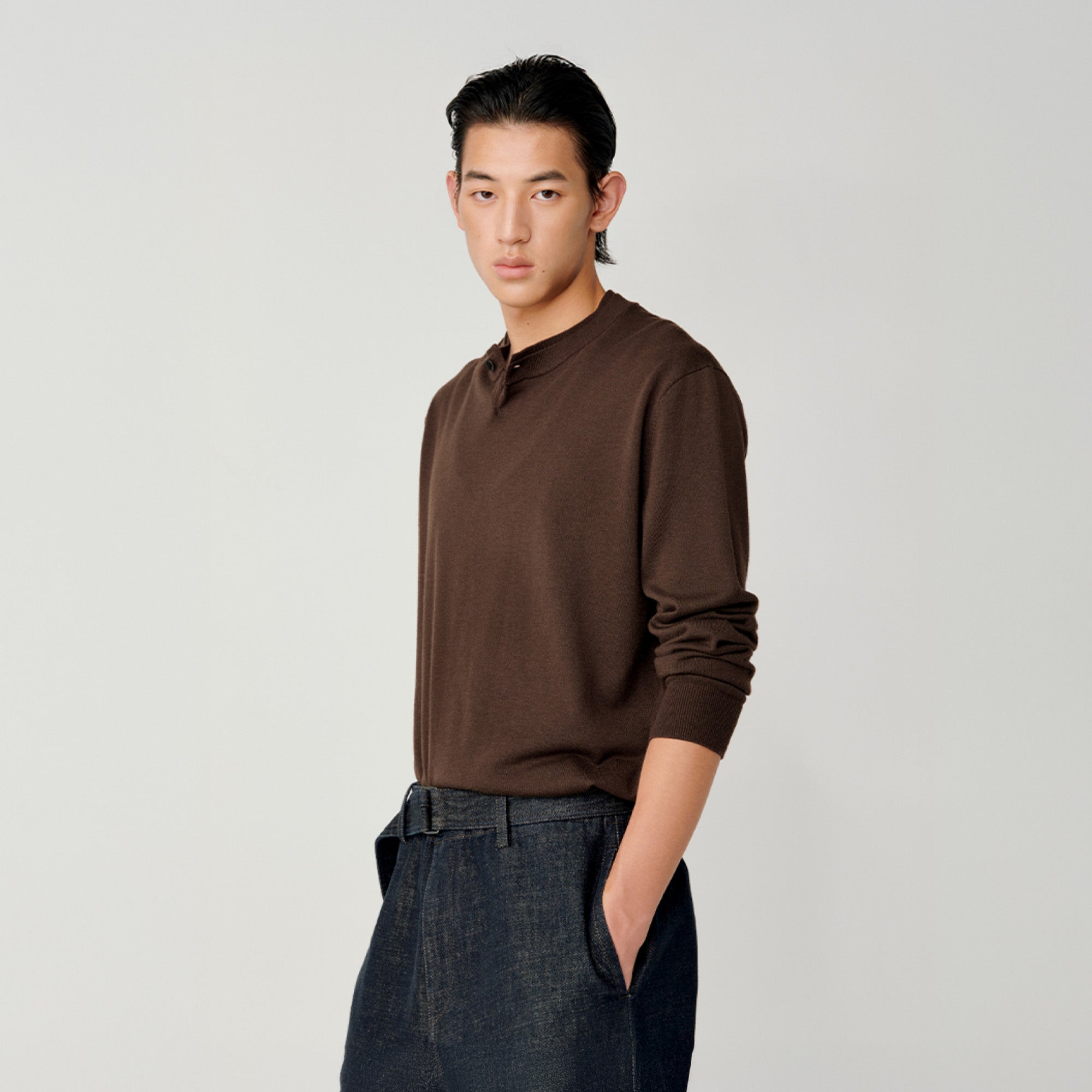 OPICLOTH Essential Layered Collar Sweater