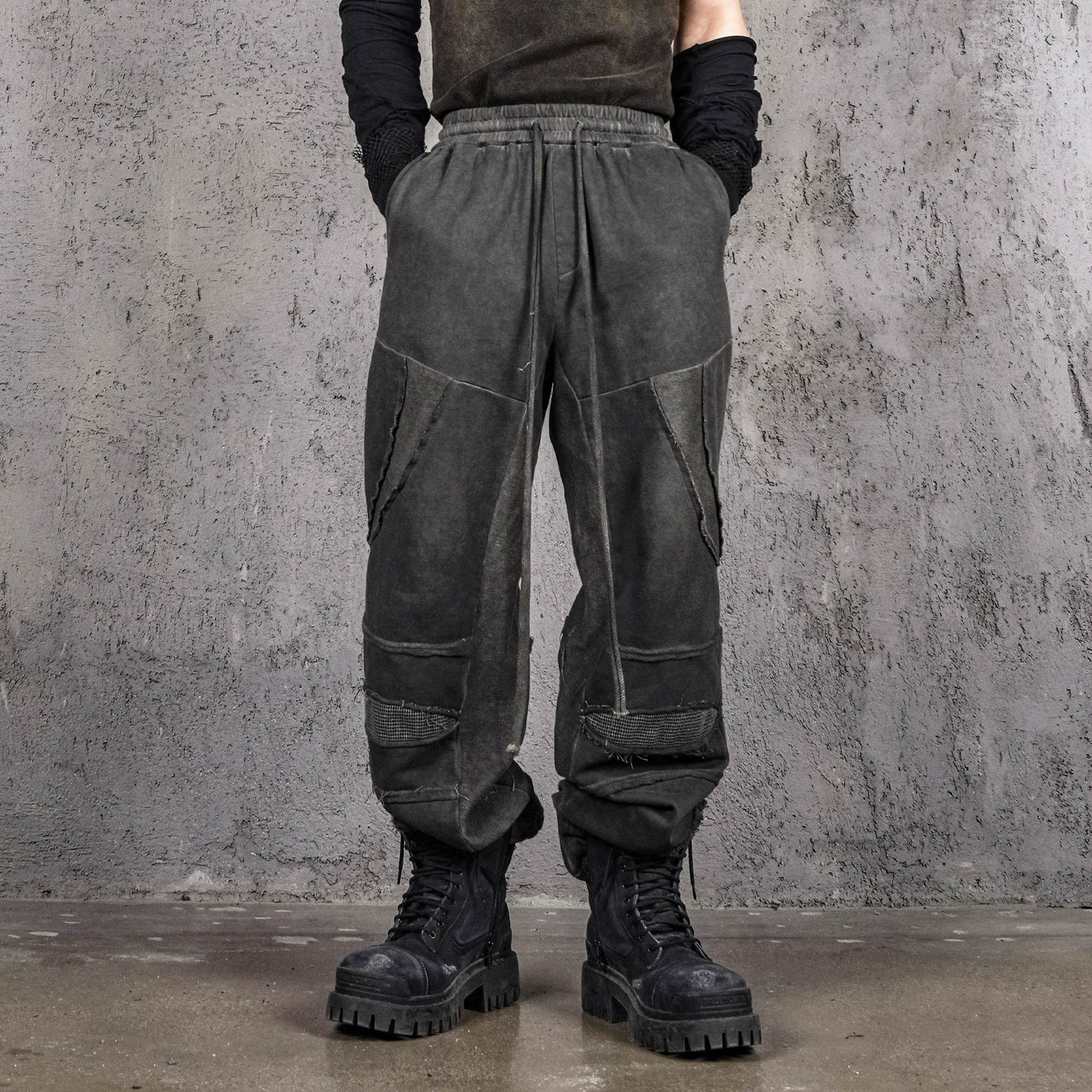 UNDERWATER Distressed Demon Clad Deconstructed Pants