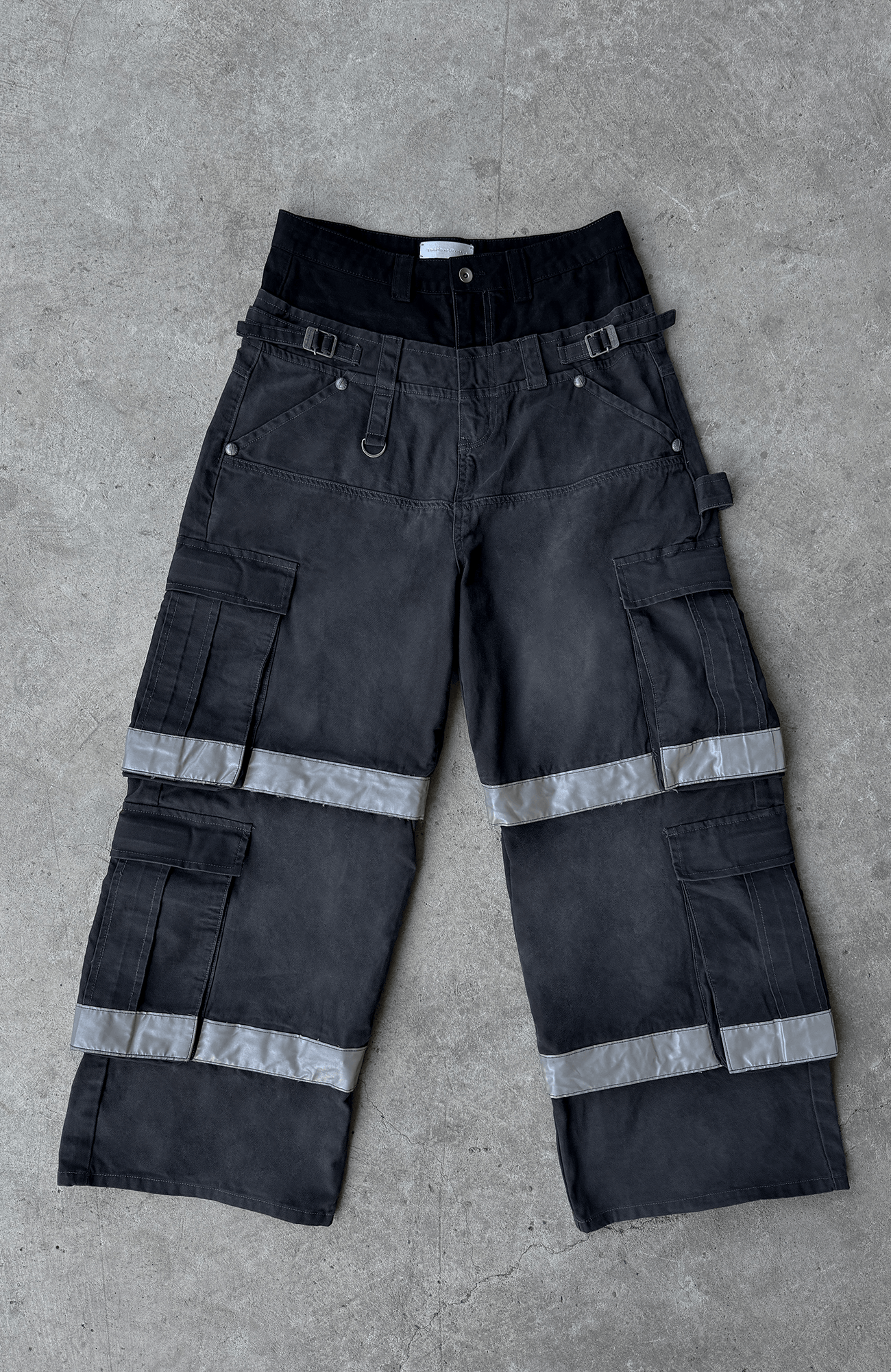 TECNINEGROUP Detachable Reflective Firefighter Cargo Pants Gray