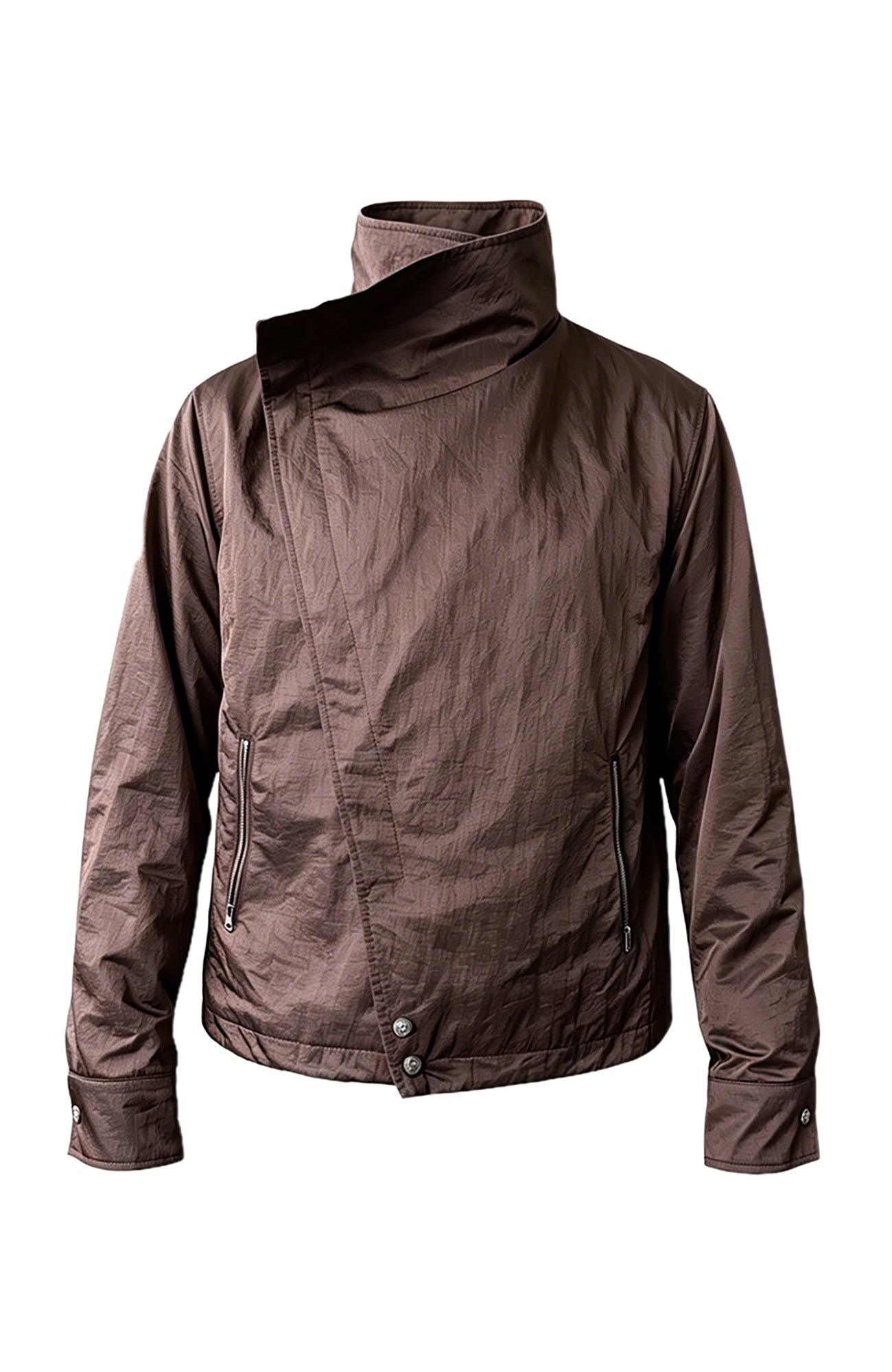 KREATE Asymmetric Convertible Stand Collar Jacket