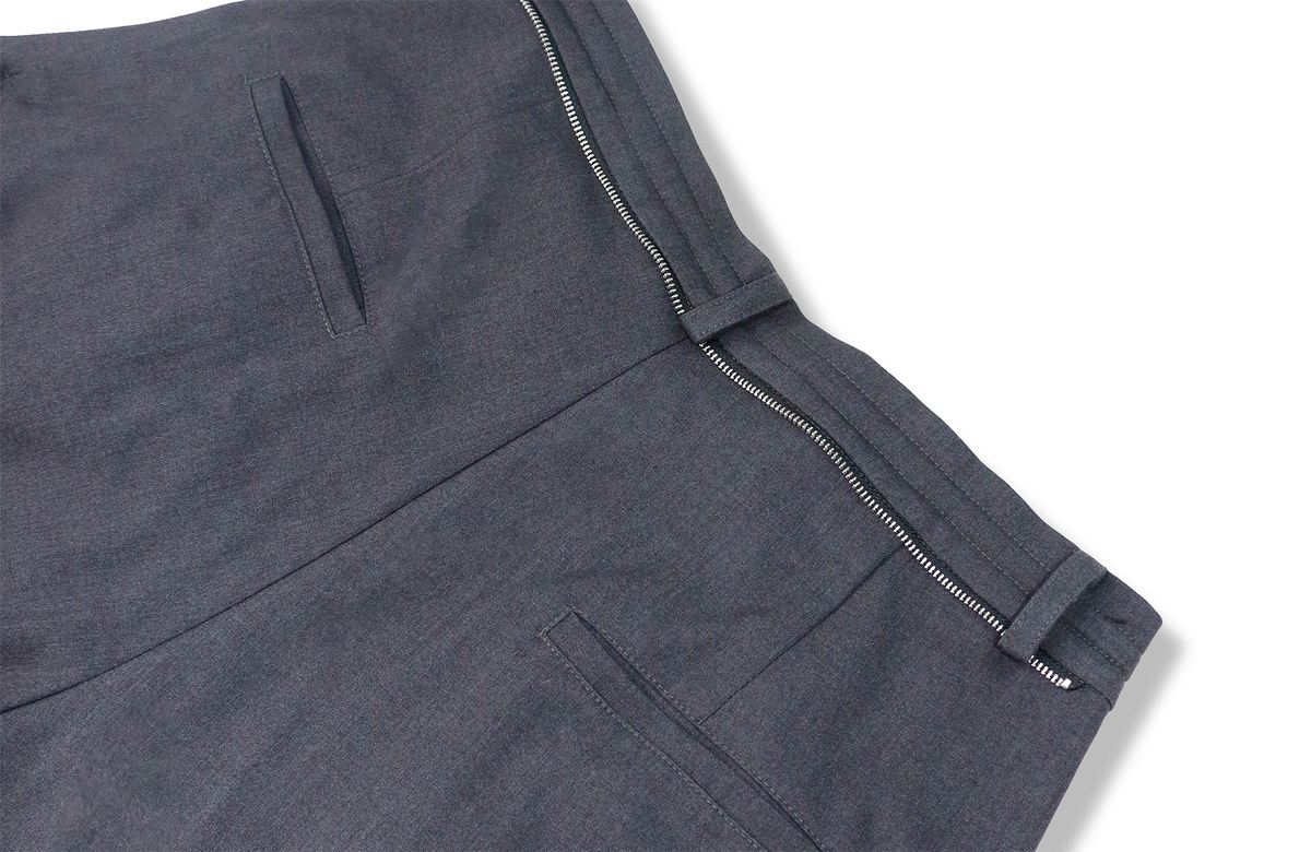 RELABEL Pleated Wide-Leg Elasticated Belt Trousers