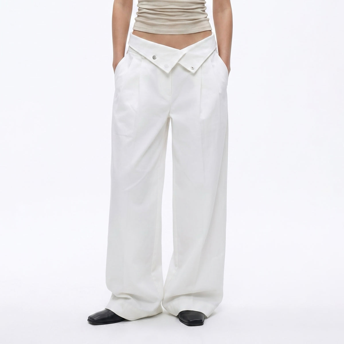 ELETEIZE Relaxed Wide-Leg Trousers