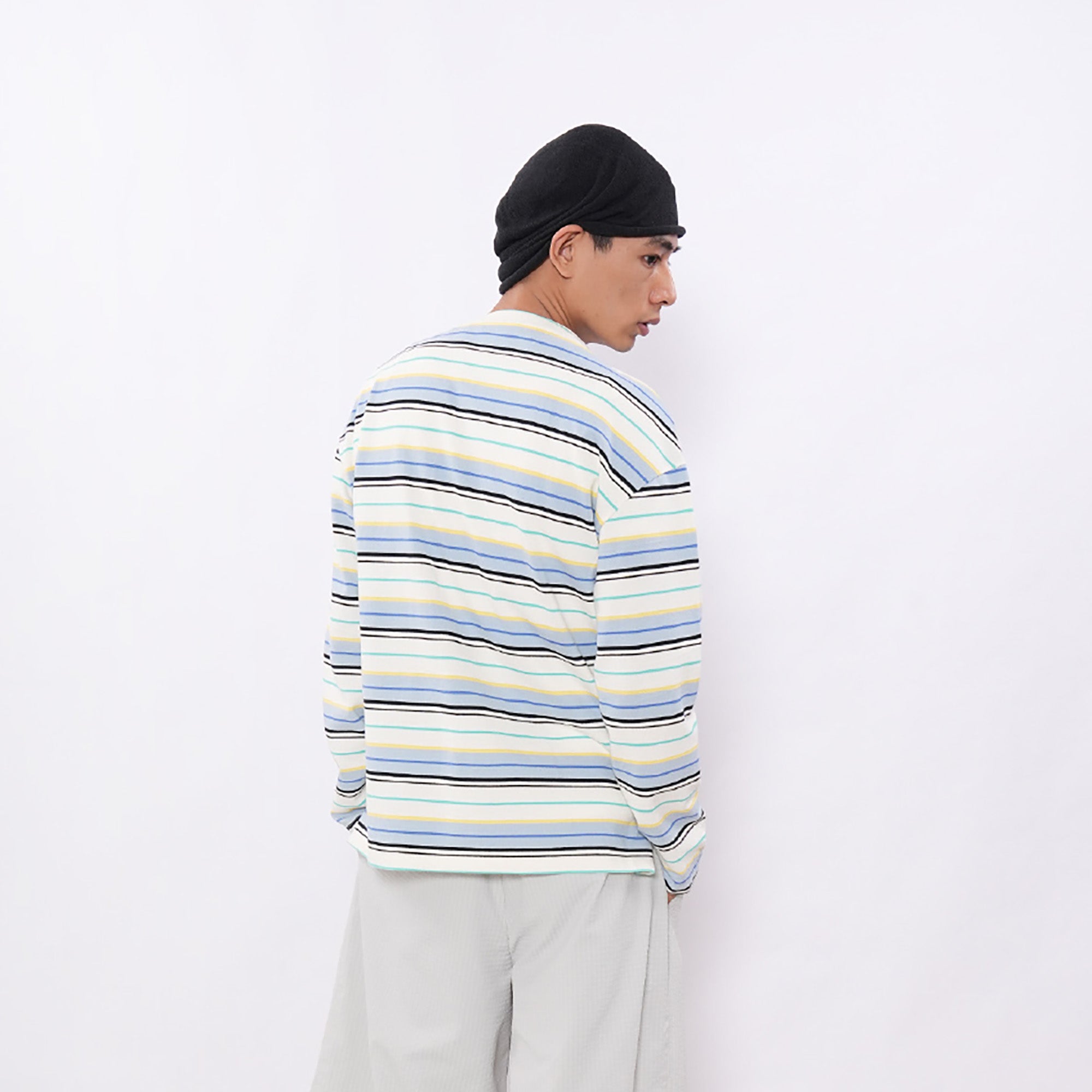 7440 37 1 Asymmetrical Stripe Panel Long Sleeve, premium urban and streetwear designers apparel on PROJECTISR.com, 7440 37 1