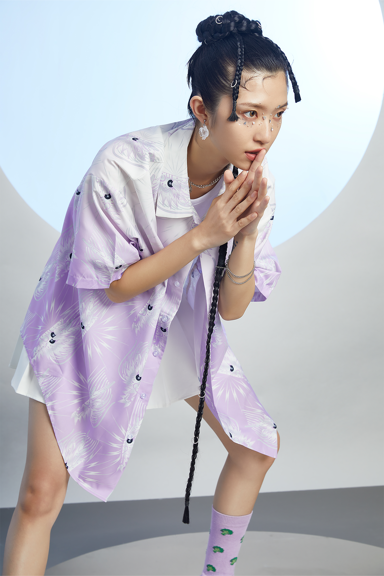 MASH UP ASIA Dragon Jacquard Half Shirt, premium urban and streetwear designers apparel on PROJECTISR.com, MASH UP ASIA