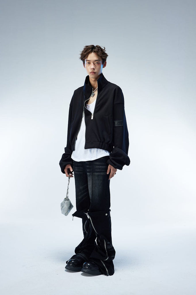 WHISTLEHUNTER Double Zipper Asymmetric Collar Jacket, premium urban and streetwear designers apparel on PROJECTISR.com, WHISTLEHUNTER