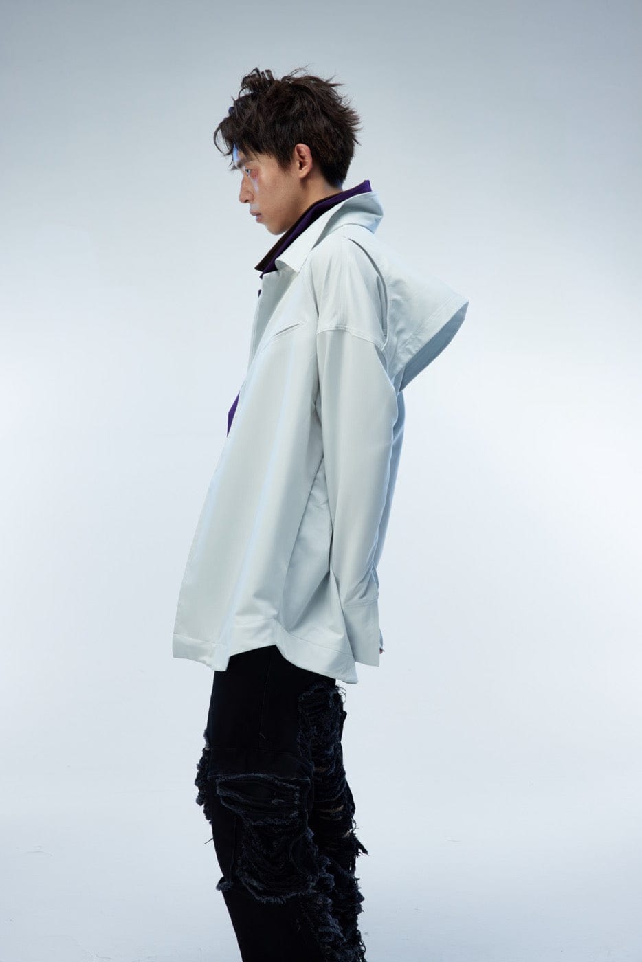 WHISTLEHUNTER Modern Caped Oversized Shirt, premium urban and streetwear designers apparel on PROJECTISR.com, WHISTLEHUNTER