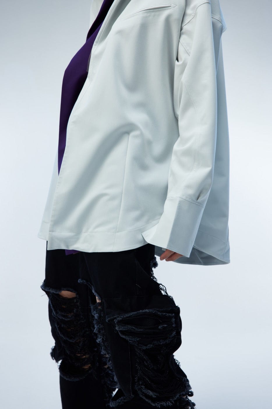 WHISTLEHUNTER Modern Caped Oversized Shirt, premium urban and streetwear designers apparel on PROJECTISR.com, WHISTLEHUNTER