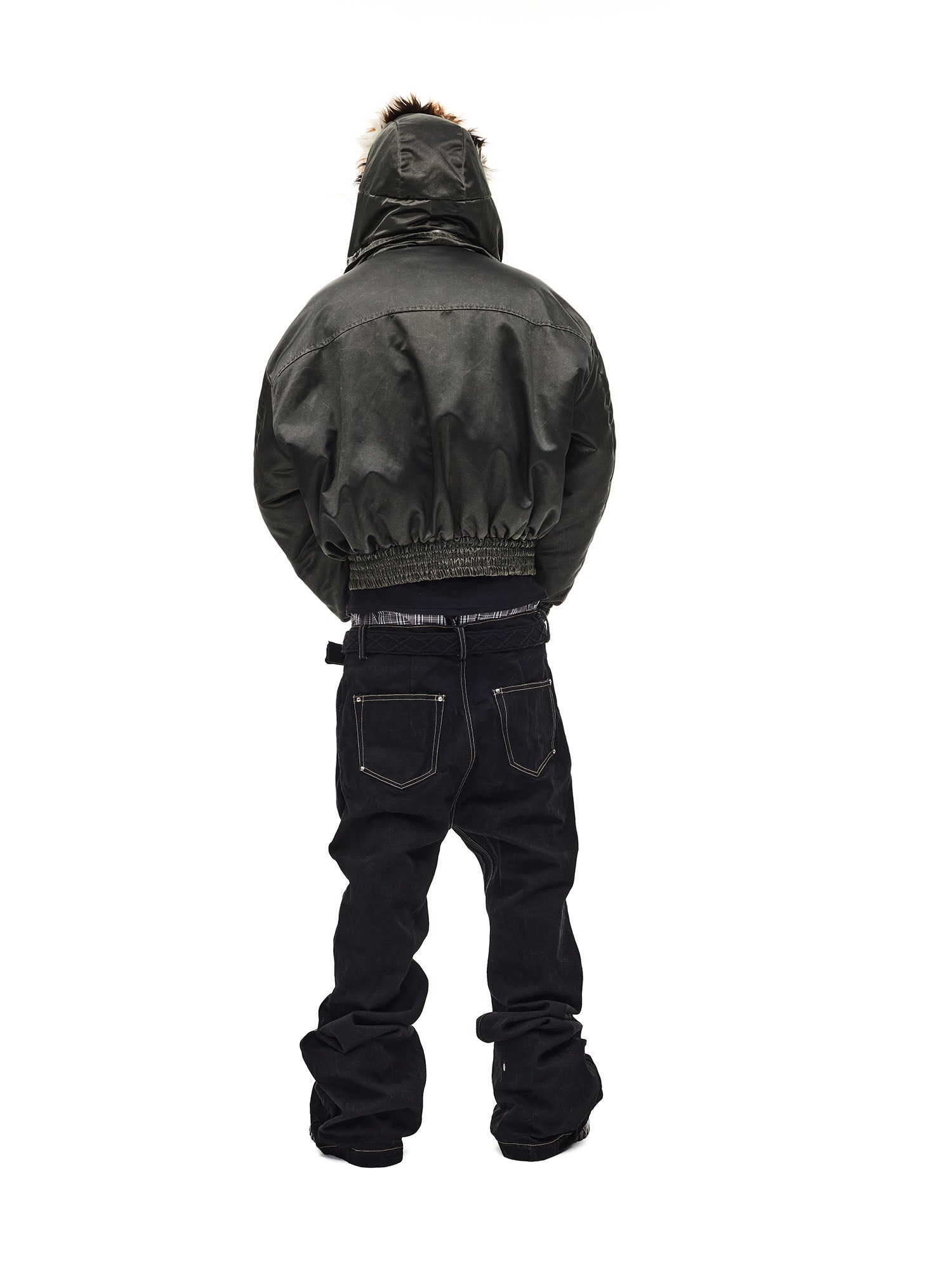 WHISTLEHUNTER Detachable Faux-Fur Hooded Bomber Jacket, premium urban and streetwear designers apparel on PROJECTISR.com, WHISTLEHUNTER