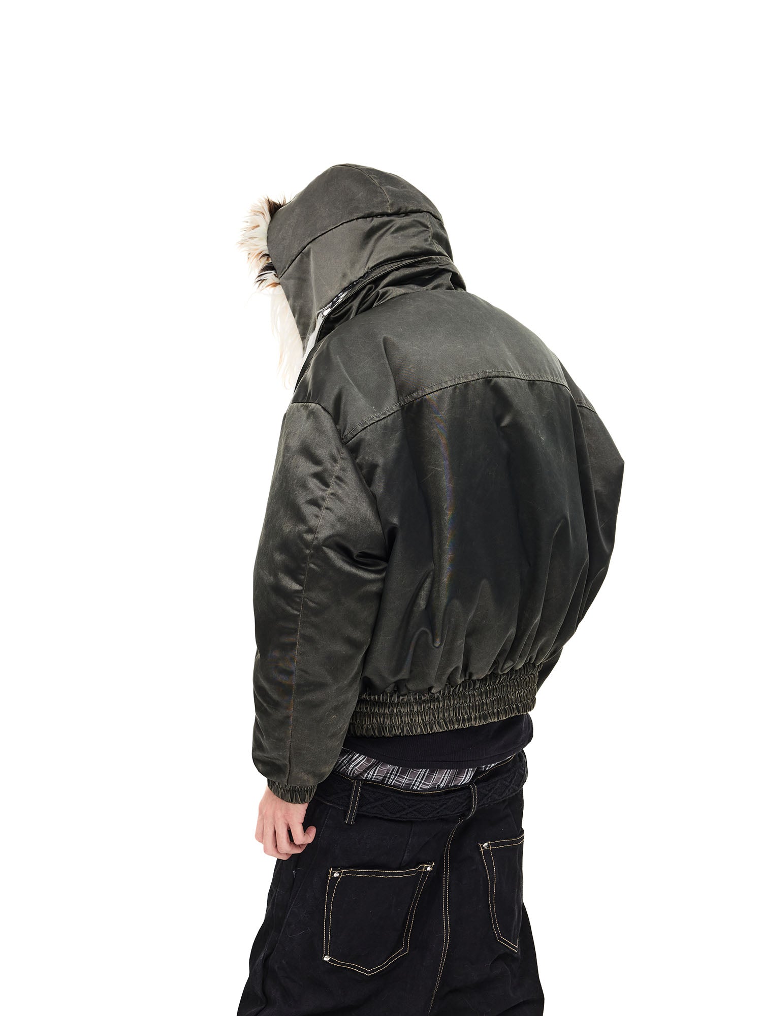 WHISTLEHUNTER Detachable Faux-Fur Hooded Bomber Jacket, premium urban and streetwear designers apparel on PROJECTISR.com, WHISTLEHUNTER