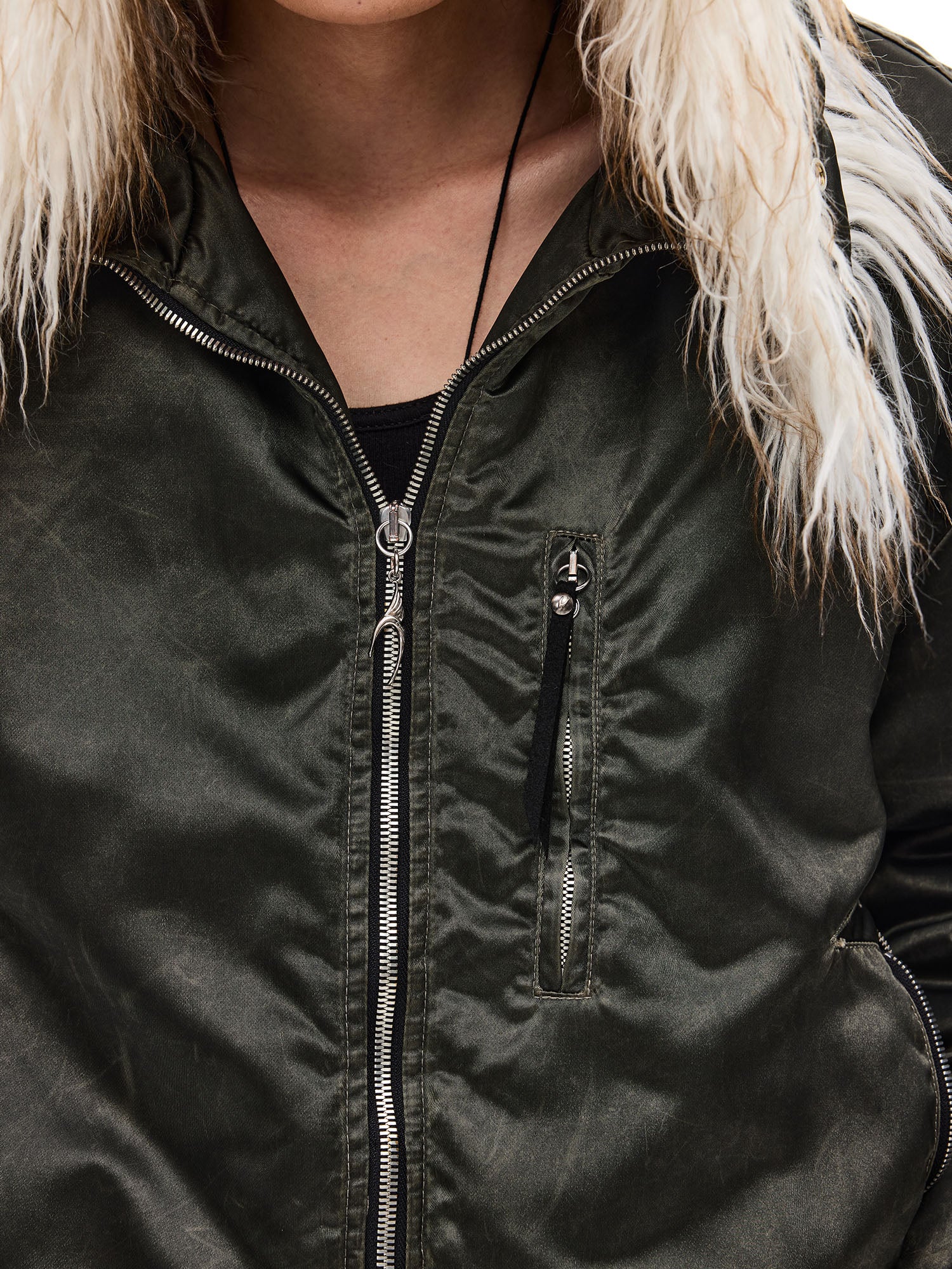 WHISTLEHUNTER Detachable Faux-Fur Hooded Bomber Jacket, premium urban and streetwear designers apparel on PROJECTISR.com, WHISTLEHUNTER