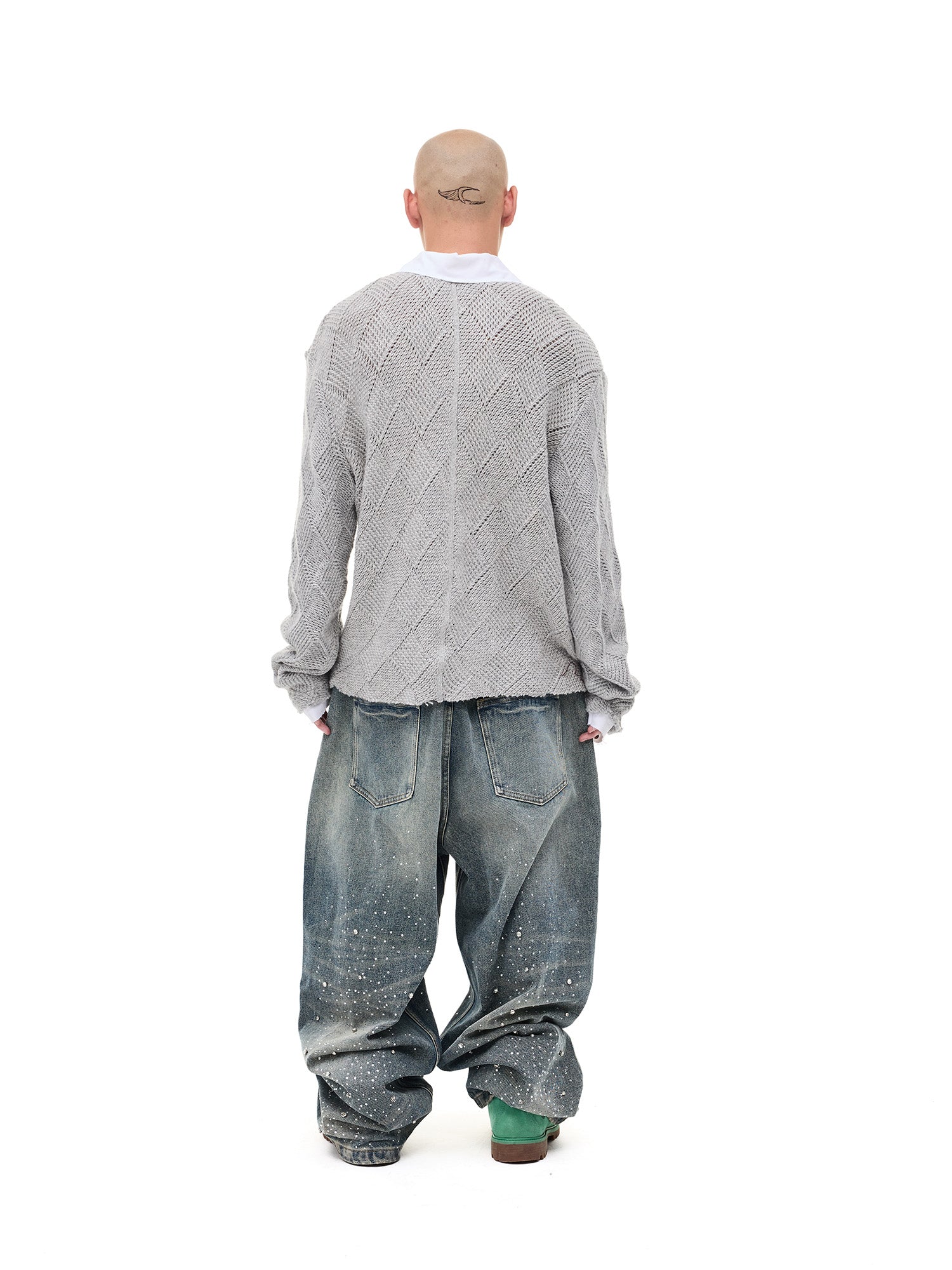 WHISTLEHUNTER Argyle Wool-Blend Polo Sweater, premium urban and streetwear designers apparel on PROJECTISR.com, WHISTLEHUNTER