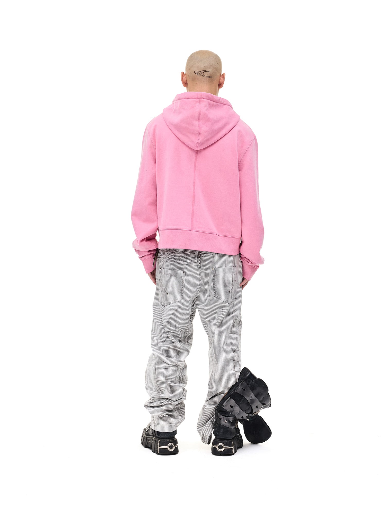 WHISTLEHUNTER Distressed Embroidered V-Neck Hoodie, premium urban and streetwear designers apparel on PROJECTISR.com, WHISTLEHUNTER