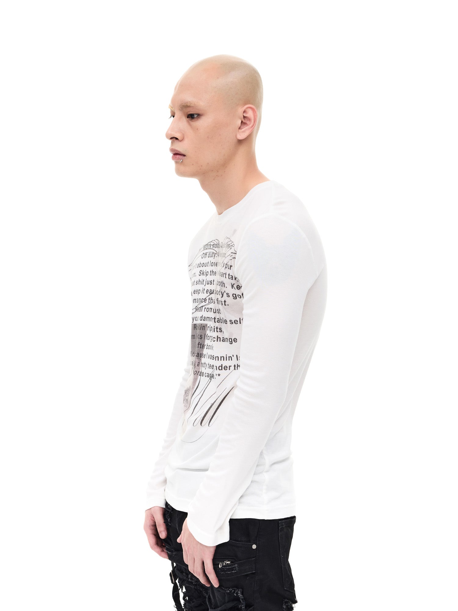 WHISTLEHUNTER Graphic Slim-Fit Stretchable Long-Sleeve Tee, premium urban and streetwear designers apparel on PROJECTISR.com, WHISTLEHUNTER