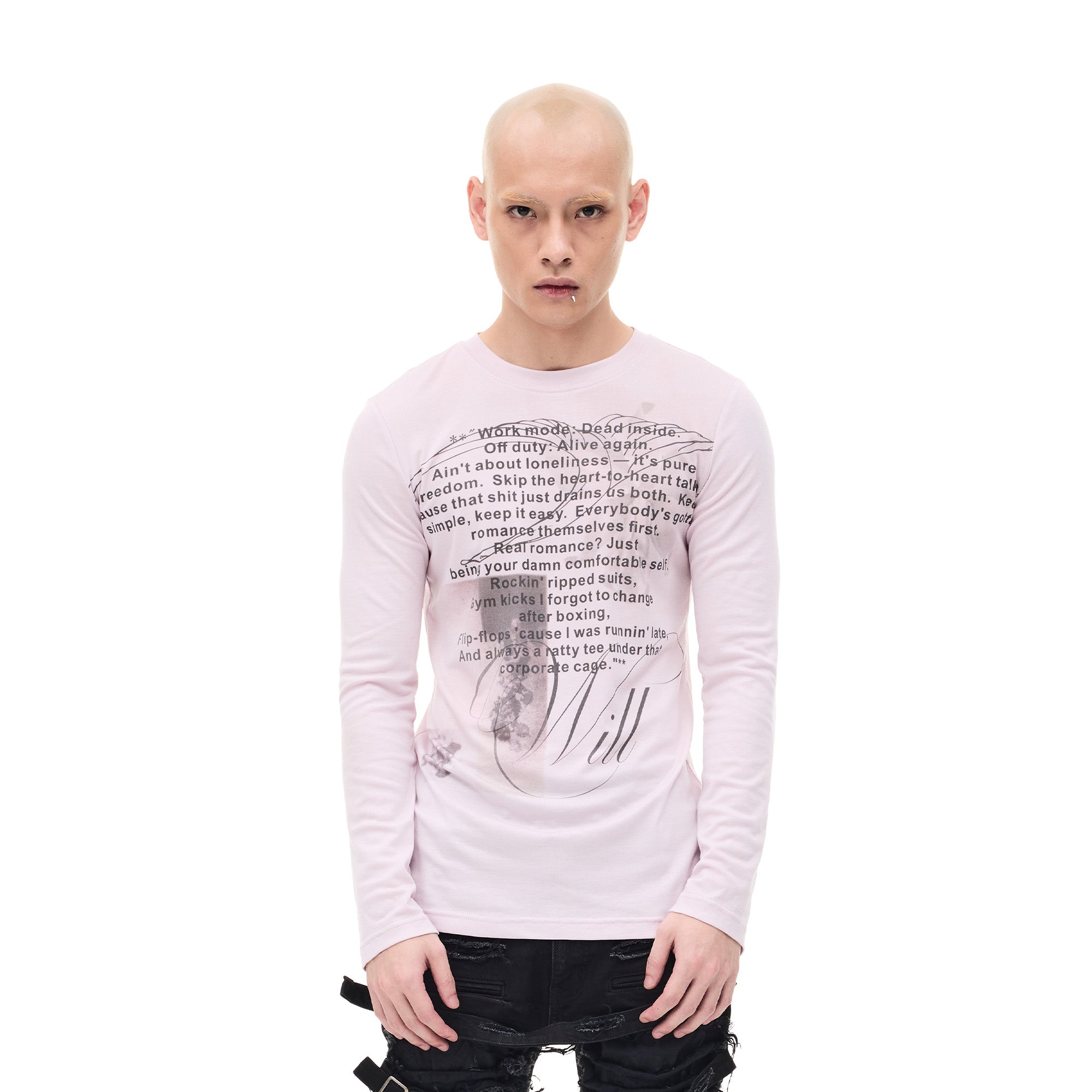 WHISTLEHUNTER Graphic Slim-Fit Stretchable Long-Sleeve Tee, premium urban and streetwear designers apparel on PROJECTISR.com, WHISTLEHUNTER