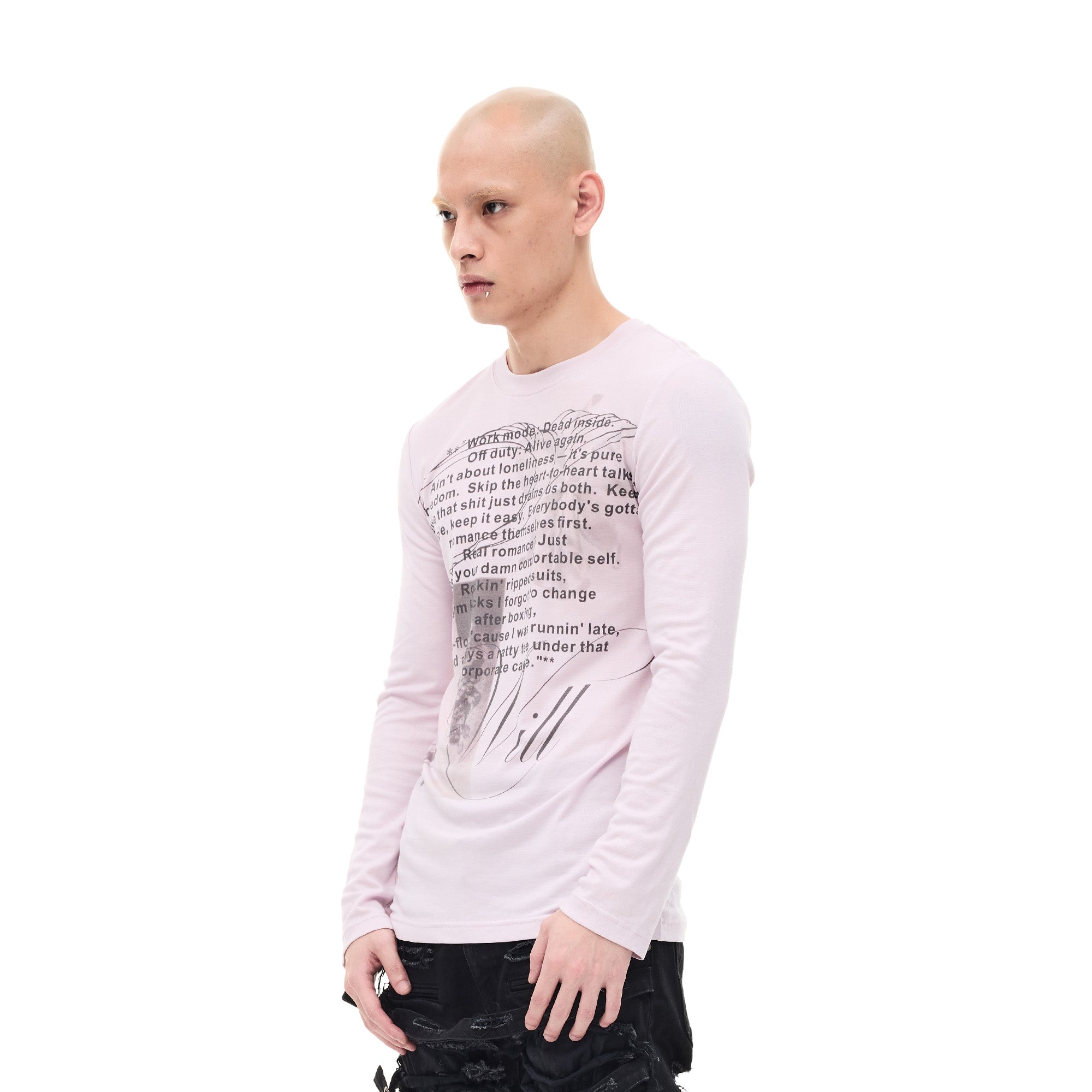 WHISTLEHUNTER Graphic Slim-Fit Stretchable Long-Sleeve Tee, premium urban and streetwear designers apparel on PROJECTISR.com, WHISTLEHUNTER