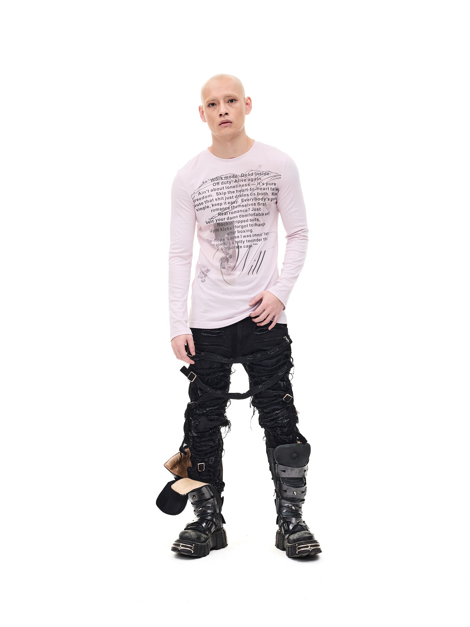 WHISTLEHUNTER Graphic Slim-Fit Stretchable Long-Sleeve Tee, premium urban and streetwear designers apparel on PROJECTISR.com, WHISTLEHUNTER