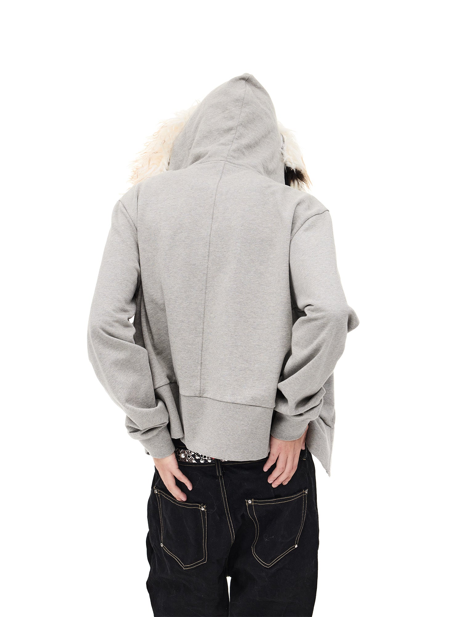 WHISTLEHUNTER Detachable Faux Fur Collar Zip-Up Hoodie, premium urban and streetwear designers apparel on PROJECTISR.com, WHISTLEHUNTER