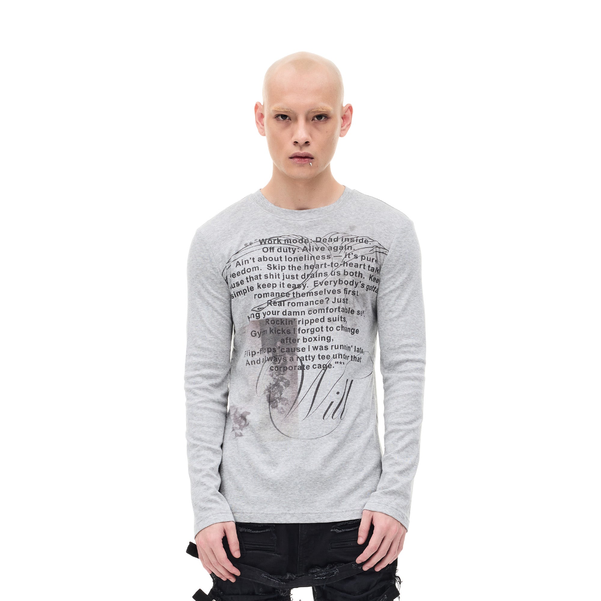 WHISTLEHUNTER Graphic Slim-Fit Stretchable Long-Sleeve Tee, premium urban and streetwear designers apparel on PROJECTISR.com, WHISTLEHUNTER
