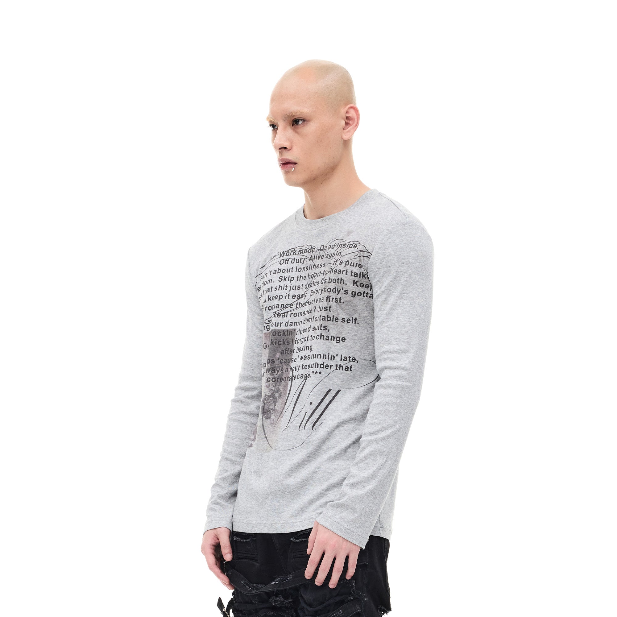 WHISTLEHUNTER Graphic Slim-Fit Stretchable Long-Sleeve Tee, premium urban and streetwear designers apparel on PROJECTISR.com, WHISTLEHUNTER
