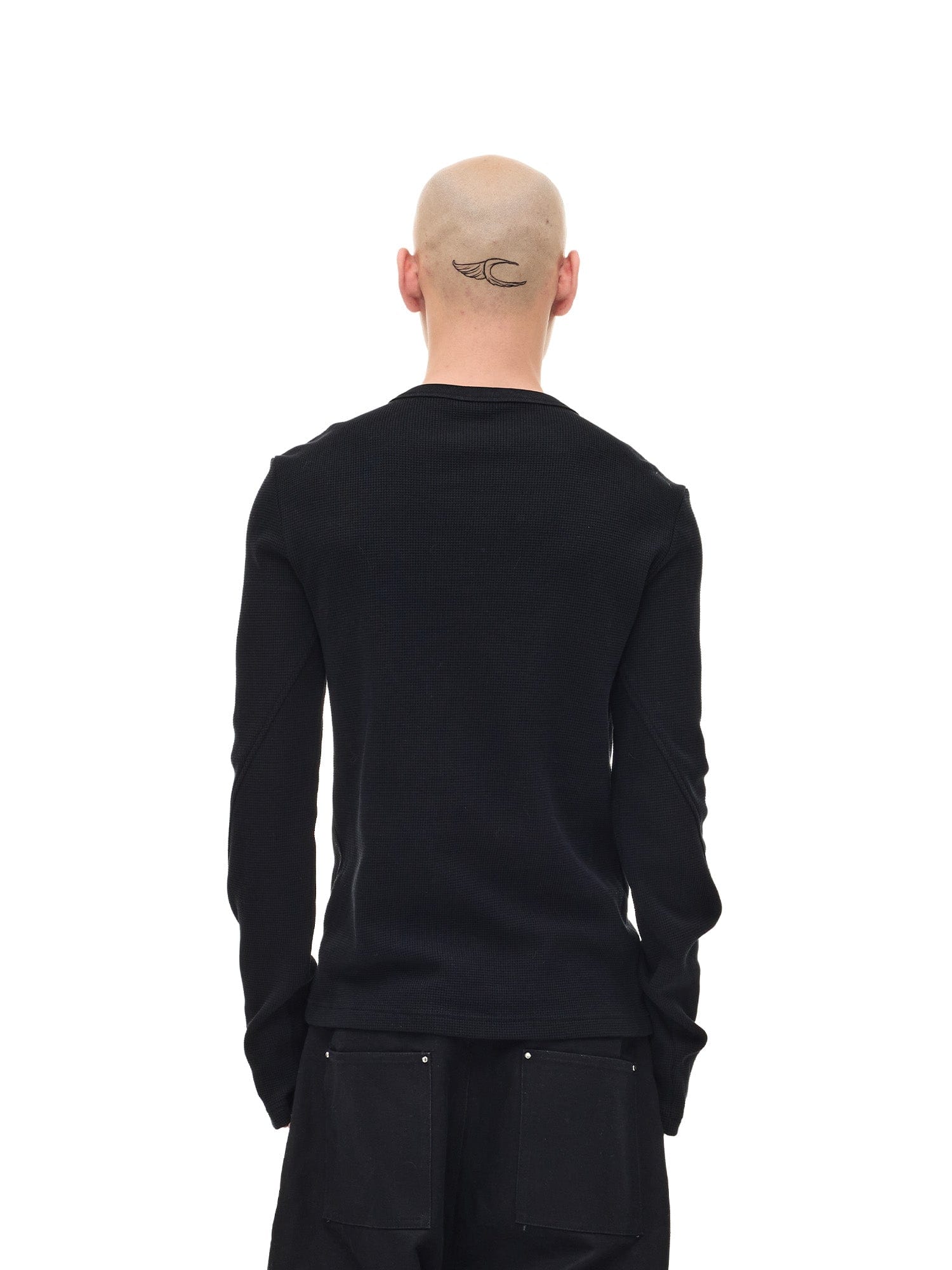 WHISTLEHUNTER Waffle-Knit Snap Henley Long-Sleeve Tee, premium urban and streetwear designers apparel on PROJECTISR.com, WHISTLEHUNTER
