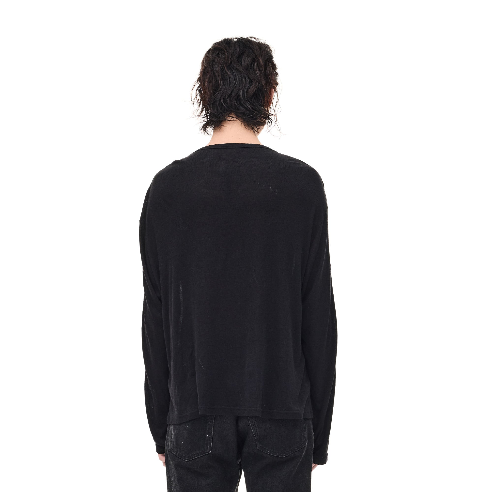 WHISTLEHUNTER Merino-Tencel Henley Graphic Long-Sleeve Tee, premium urban and streetwear designers apparel on PROJECTISR.com, WHISTLEHUNTER