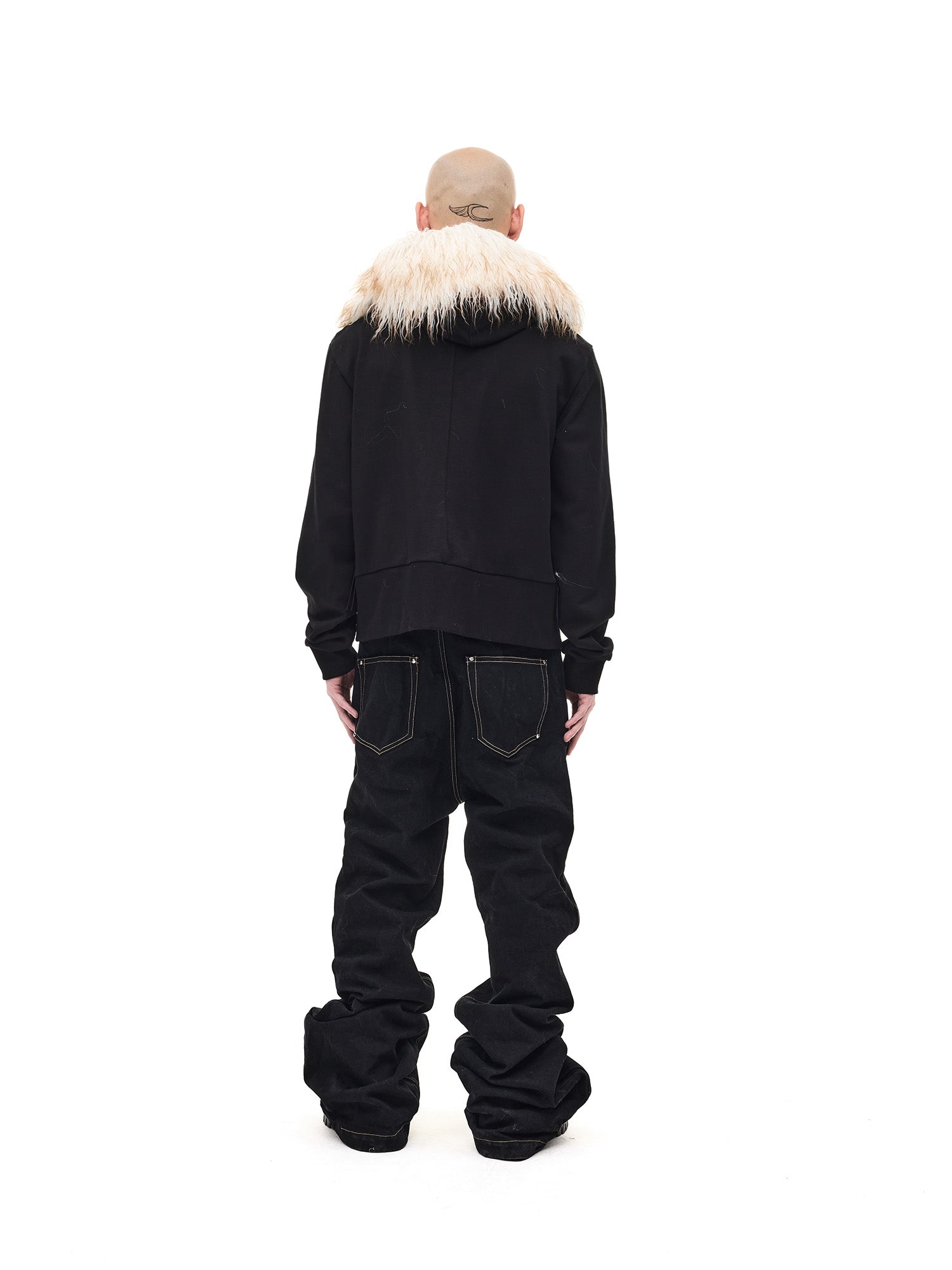 WHISTLEHUNTER Detachable Faux Fur Collar Zip-Up Hoodie, premium urban and streetwear designers apparel on PROJECTISR.com, WHISTLEHUNTER