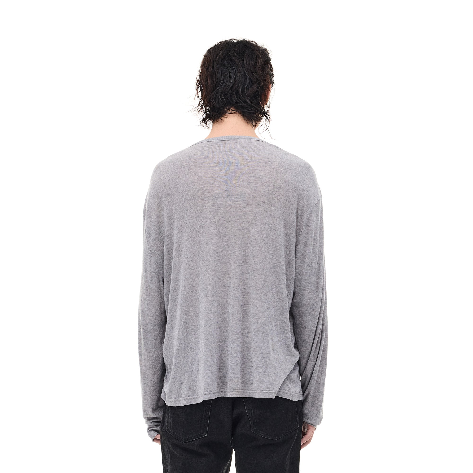 WHISTLEHUNTER Merino-Tencel Henley Graphic Long-Sleeve Tee, premium urban and streetwear designers apparel on PROJECTISR.com, WHISTLEHUNTER