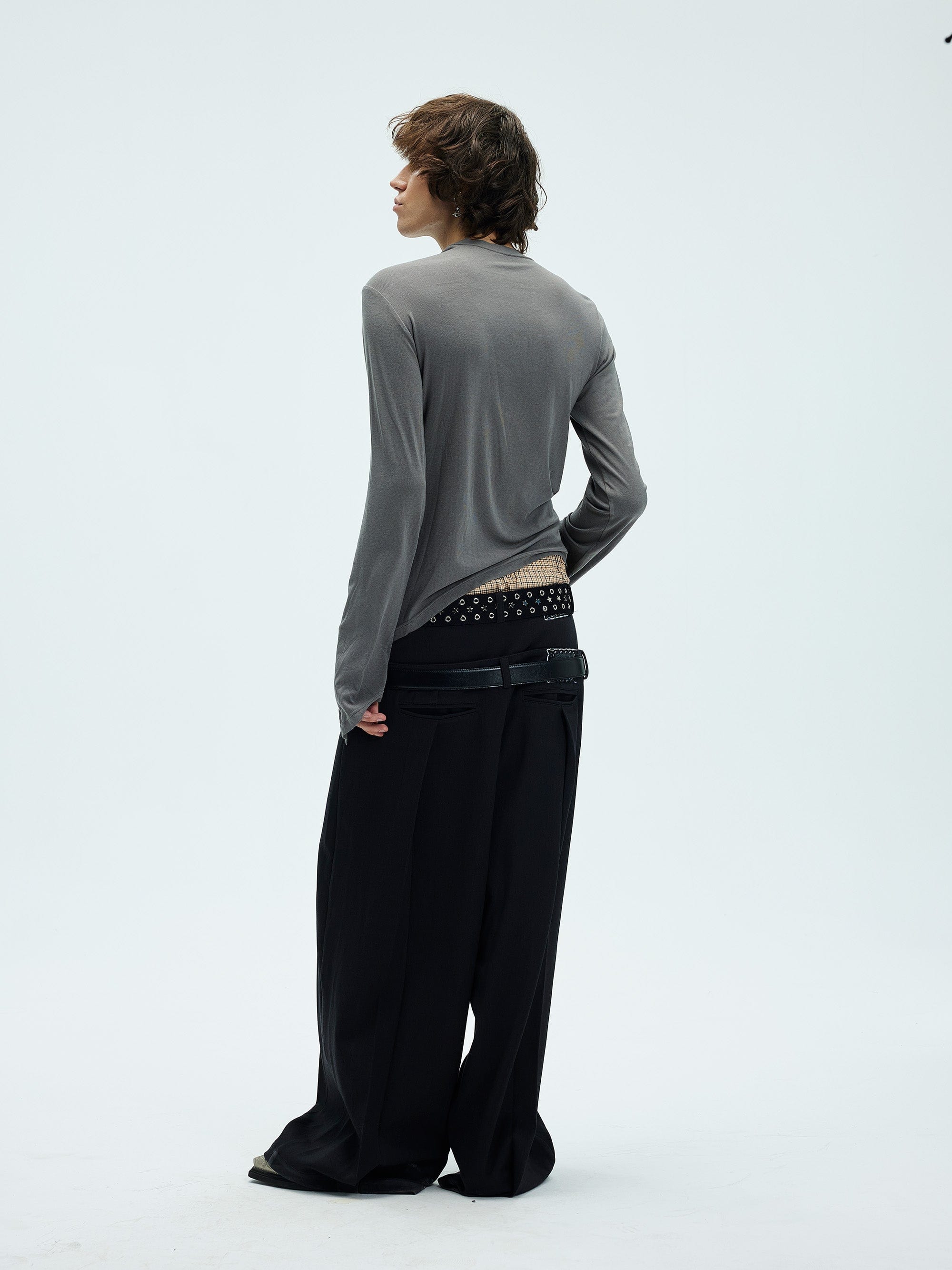 WHISTLEHUNTER Double-Waist Pleated Trousers