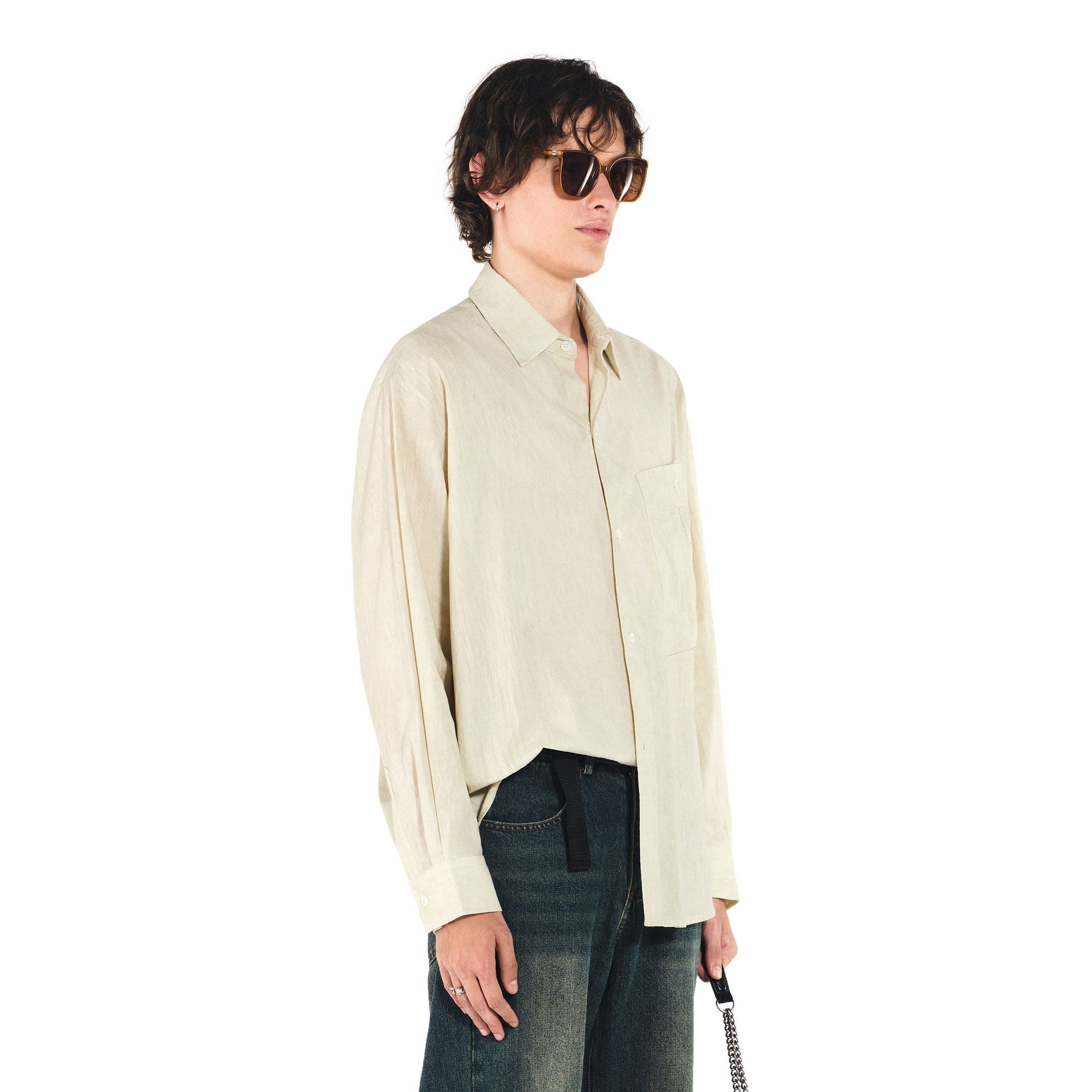 OVERLAPS Essential Crinkled Pocket Shirt, premium urban and streetwear designers apparel on PROJECTISR.com, OVERLAPS