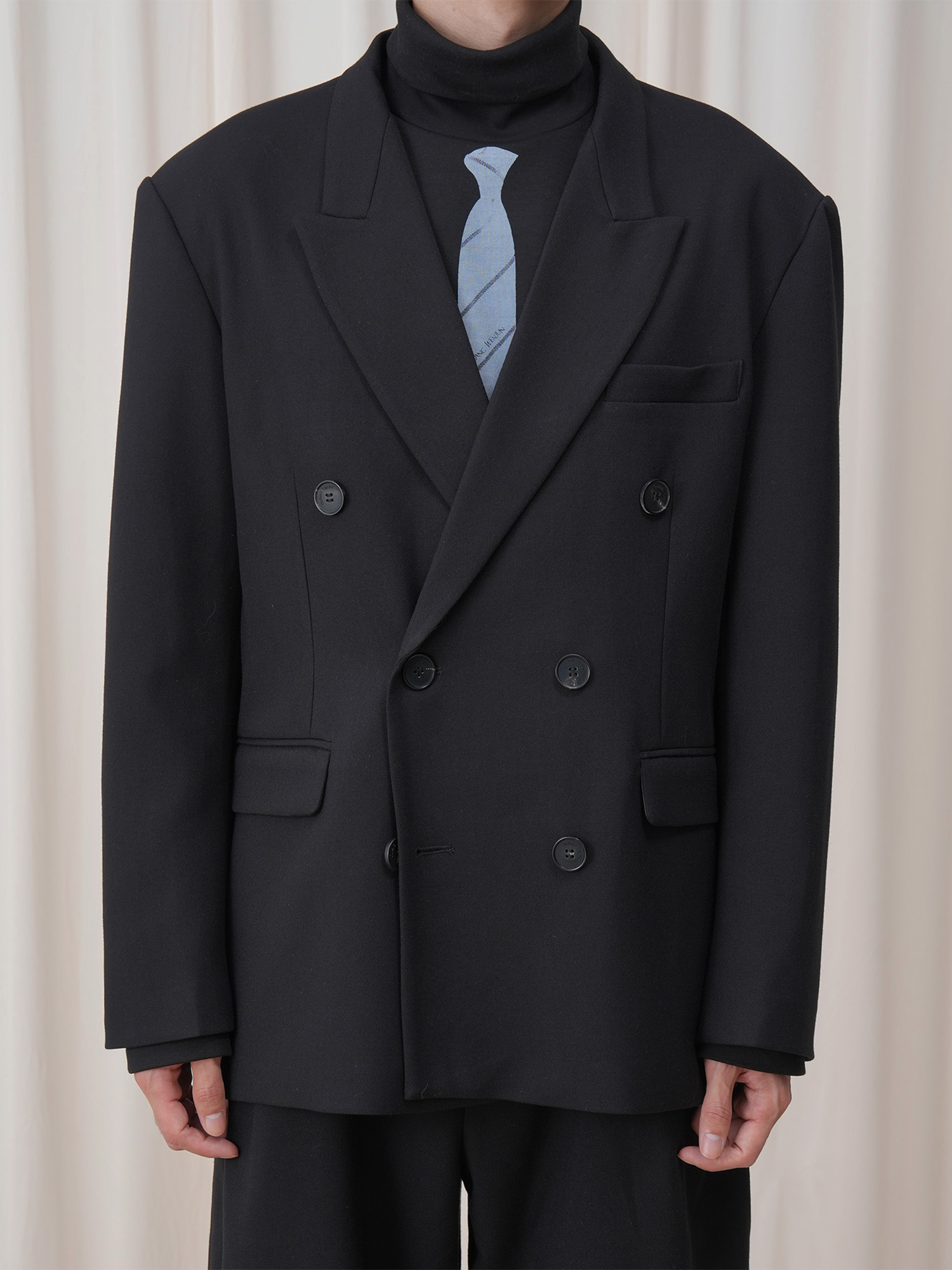 OUYANG WENJUN Classical Double-Breasted Oversized Blazer