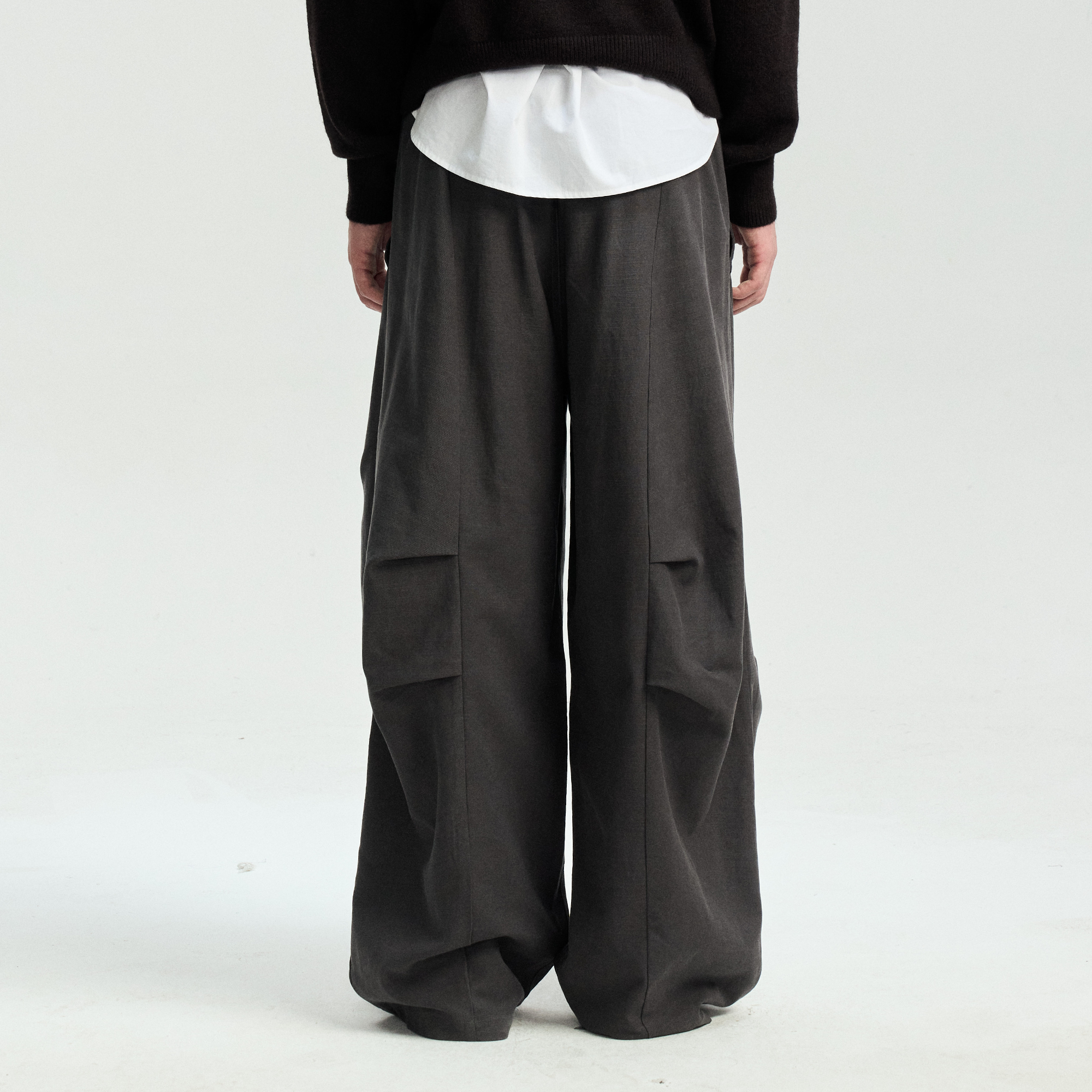 LEONSENSE Modern Curved Paneled Tencel-Cotton Pants, premium urban and streetwear designers apparel on PROJECTISR.com, LEONSENSE