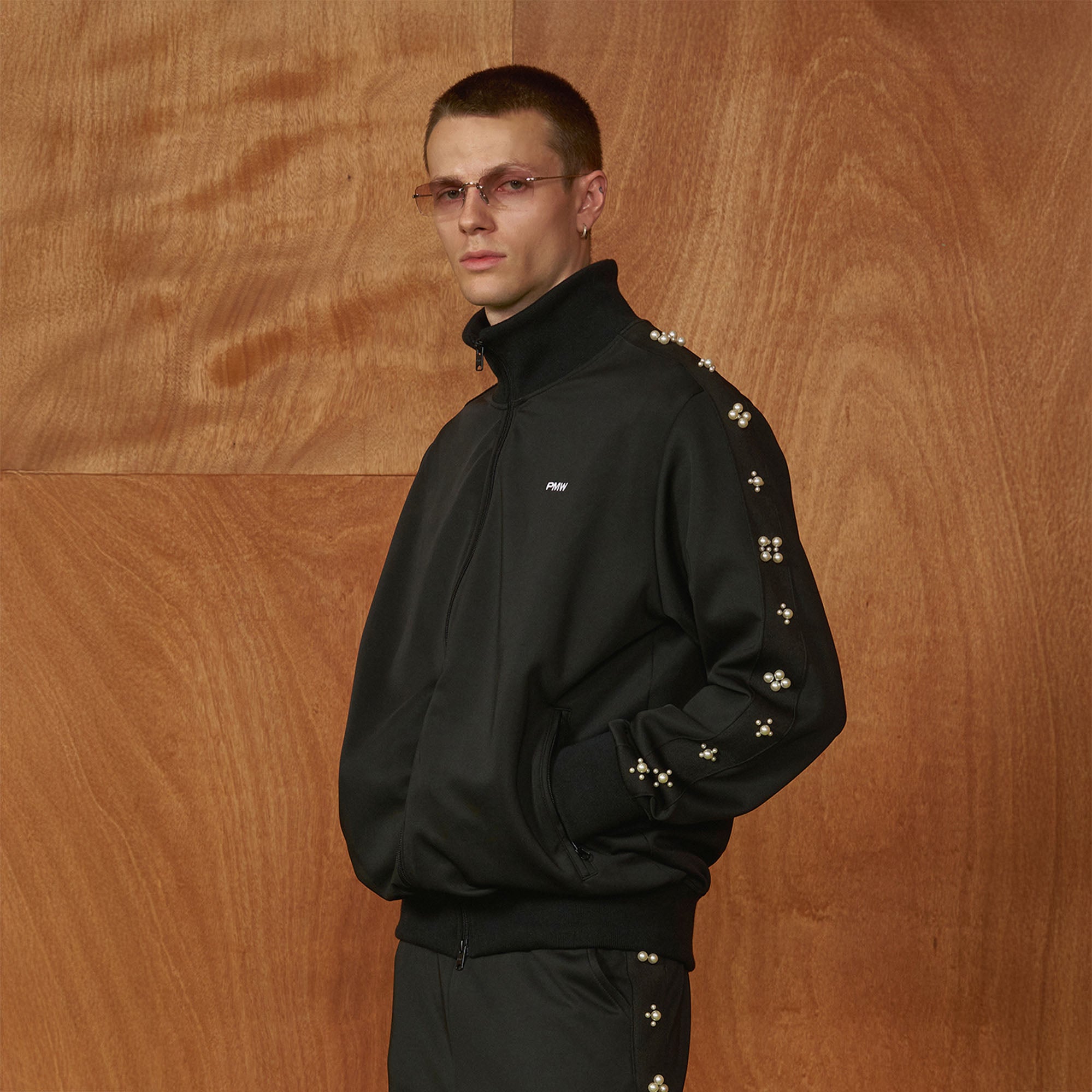 PMW Pearl-Embellished Track Jacket